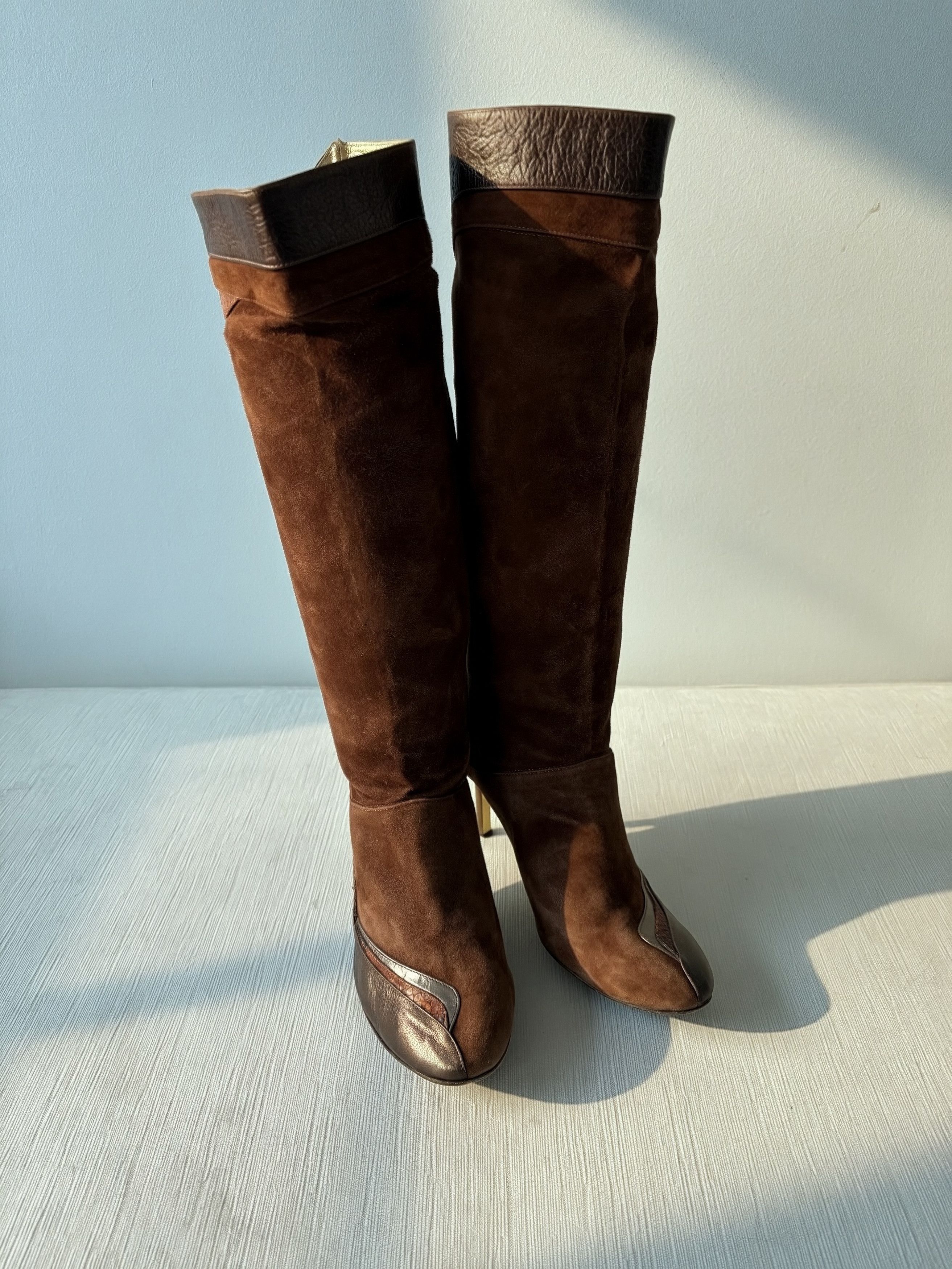 Dolce & Gabbana D&G Dolce & Gabbana Early 2000s Suede Boots EU 39.5 Size US 9.5 / IT 39.5 - 3 Thumbnail