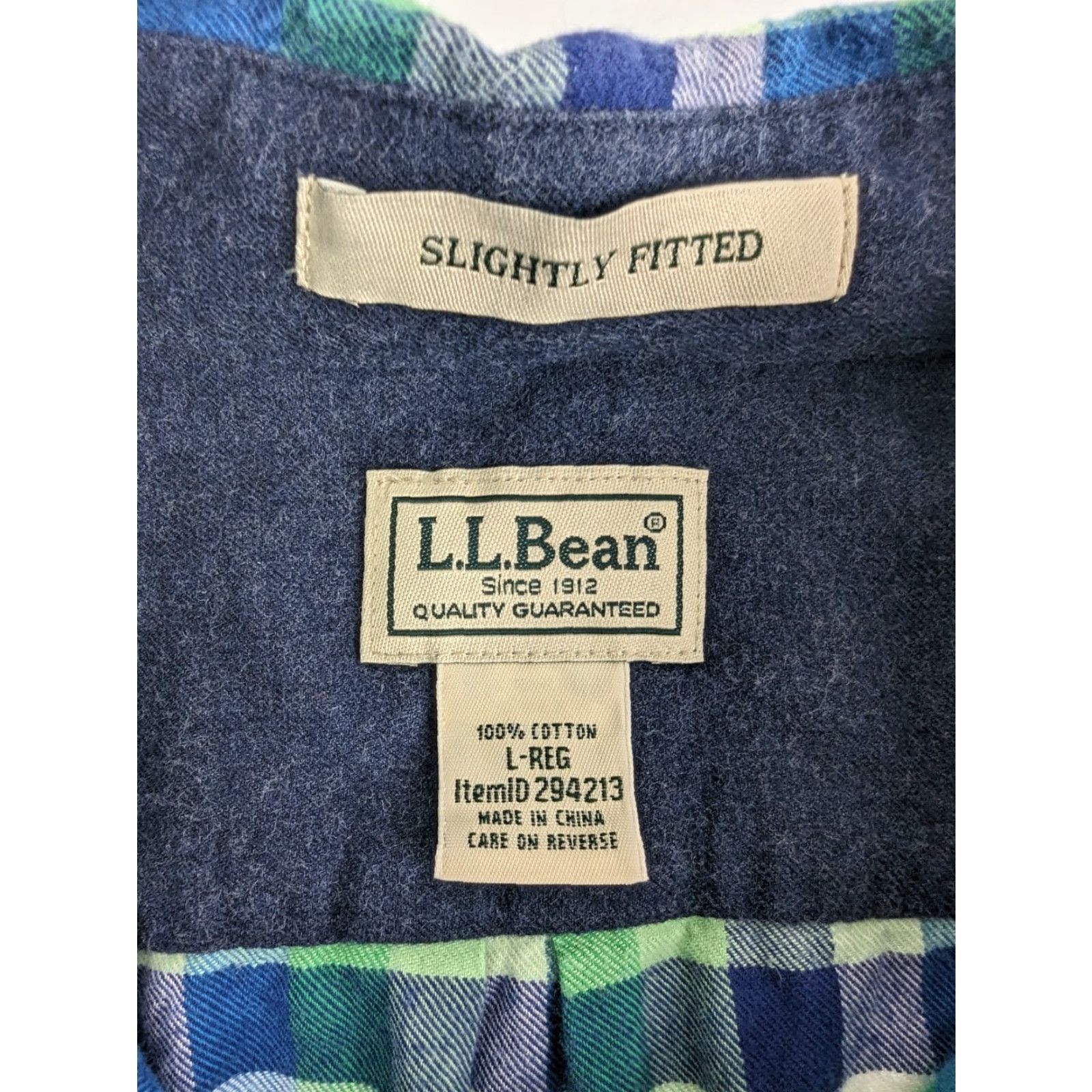 Vintage L.L. Bean Shirt Mens Large Green Scotch Plaid Flannel Button-Up Pocketed N/A Size US L / EU 52-54 / 3 - 7 Thumbnail