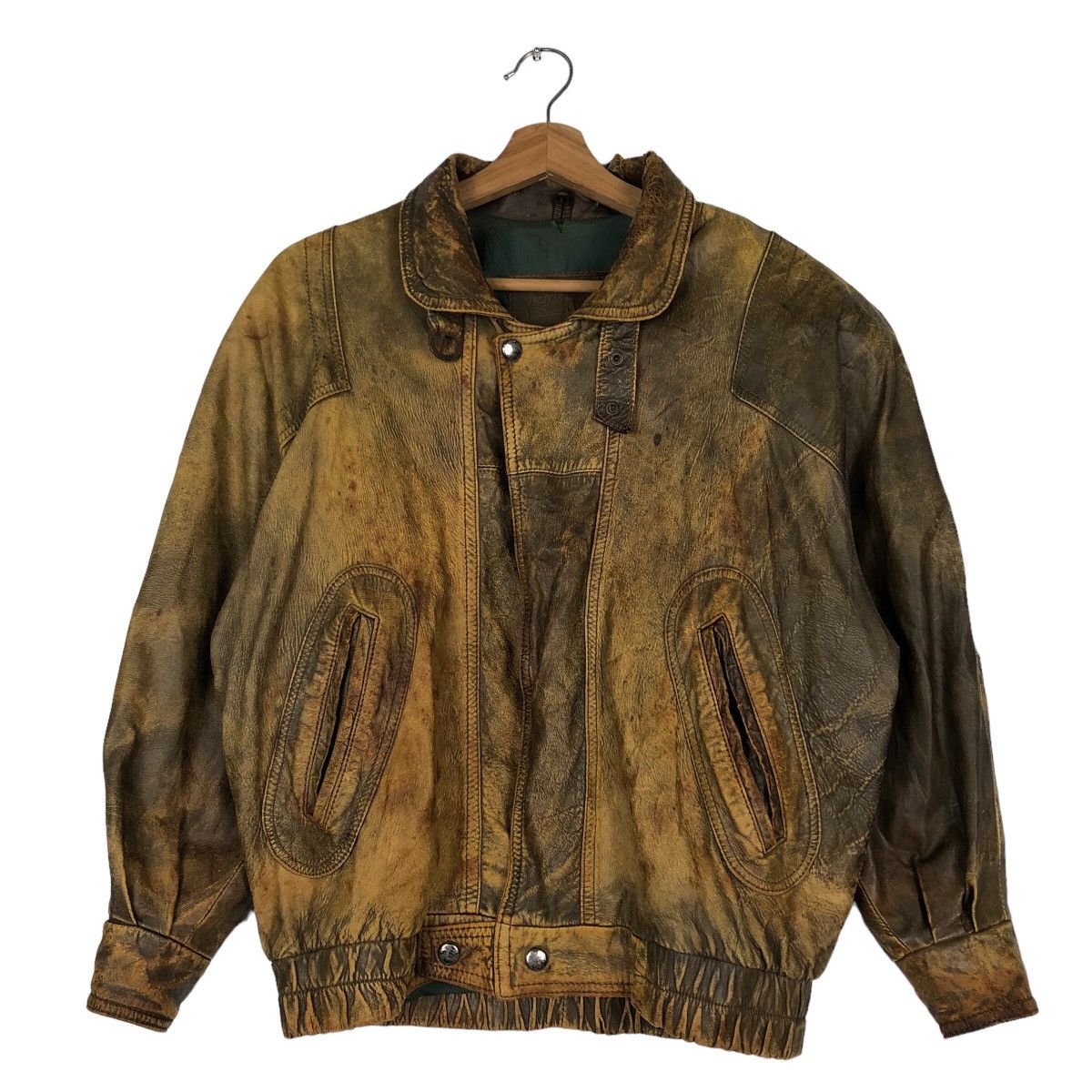 Japanese Brand 🔥Fly Biker Leather Jacket Best Factory Japan Issey Miyake Size US S / EU 44-46 / 1 - 1 Thumbnail
