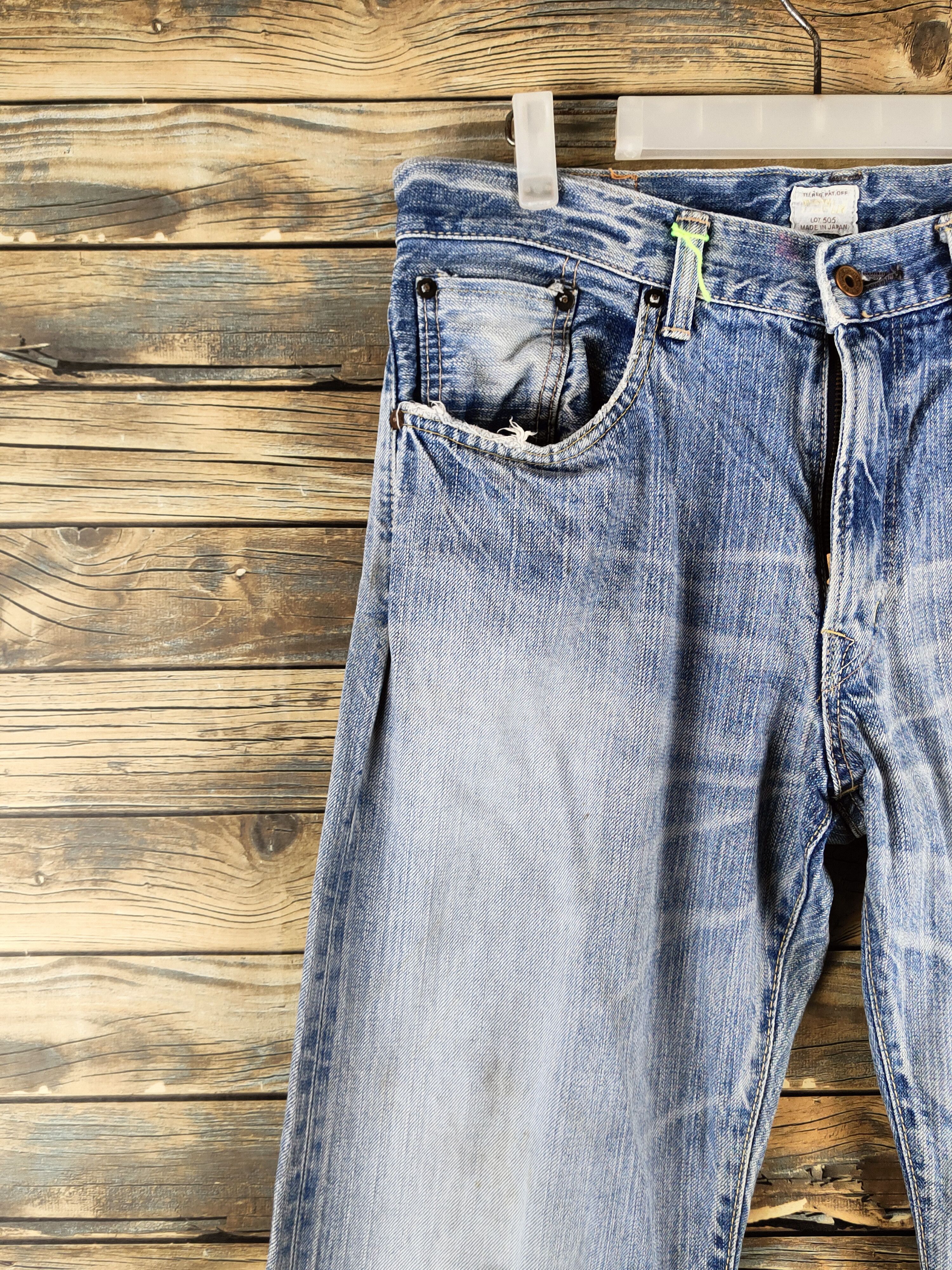 Edwin Edwin Blue Distressed Ripped Jeans #S2887 Size US 33 - 3 Thumbnail