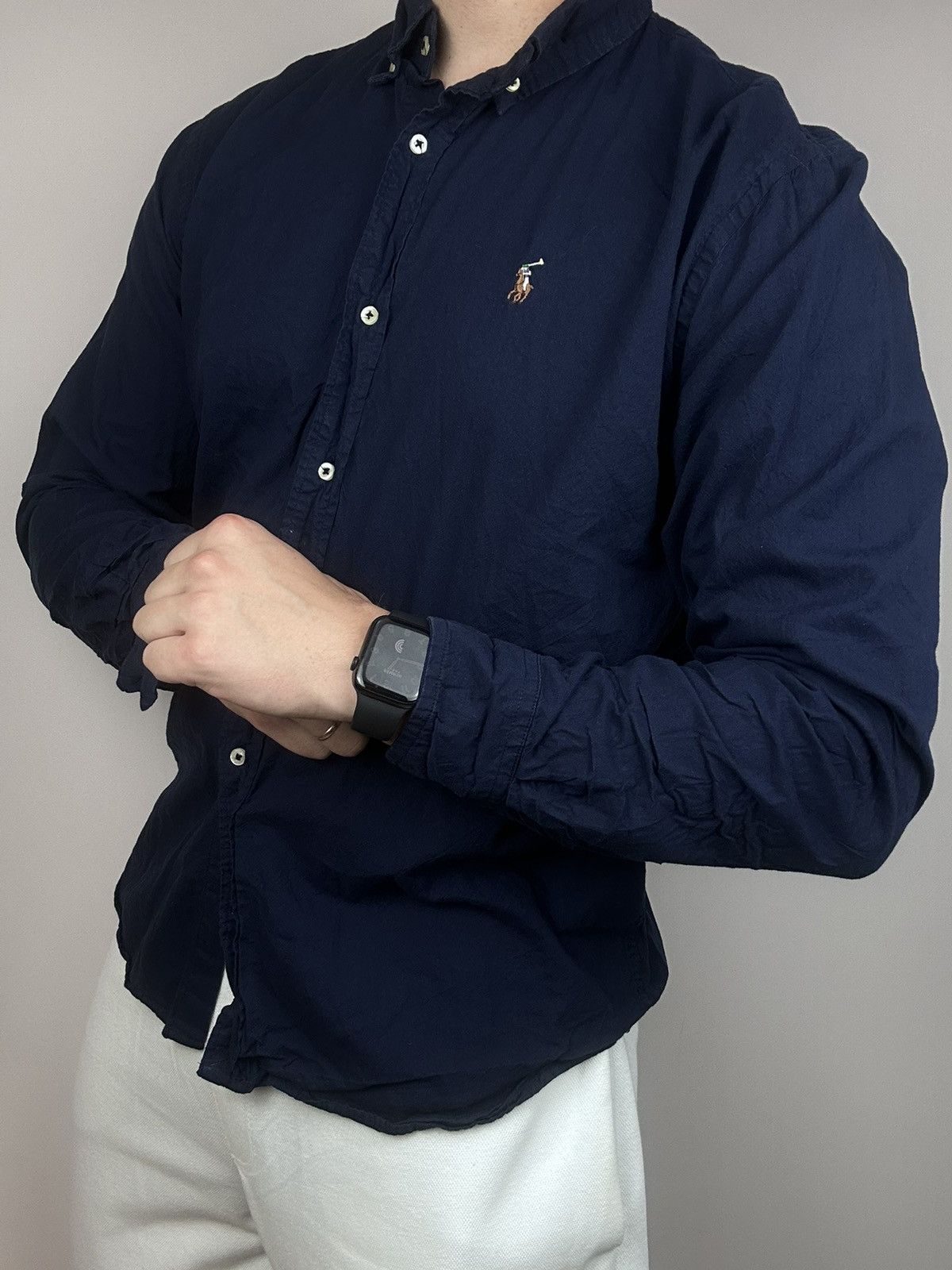 Polo Ralph Lauren Polo Ralph Lauren shirt dark navy slim fit size XL Size US XL / EU 56 / 4 - 6 Thumbnail