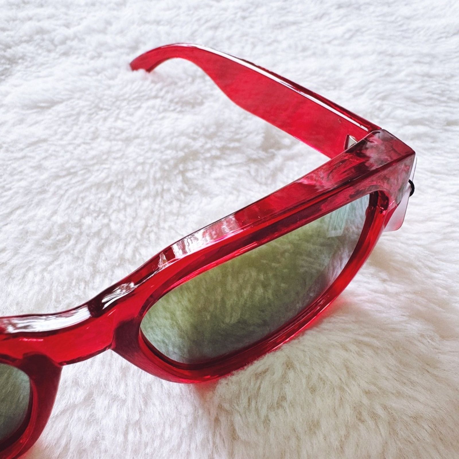Other Cedric Bright Red Mirrored Sunglasses Size ONE SIZE - 8 Thumbnail