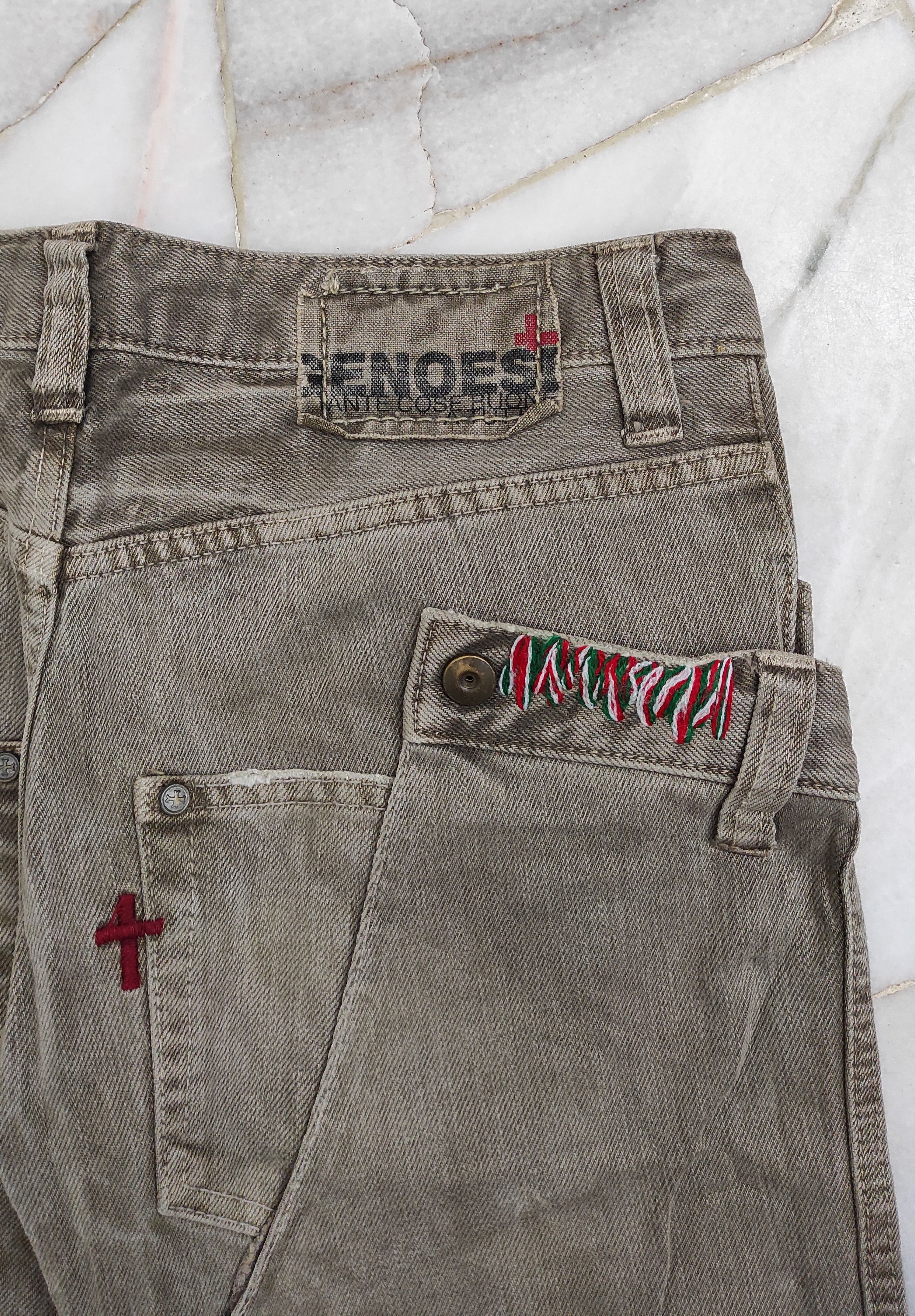 Japanese Brand Fw2000 Rare GENOESE Flip Pocket extraordinary Jeans Size 29" - 13 Thumbnail