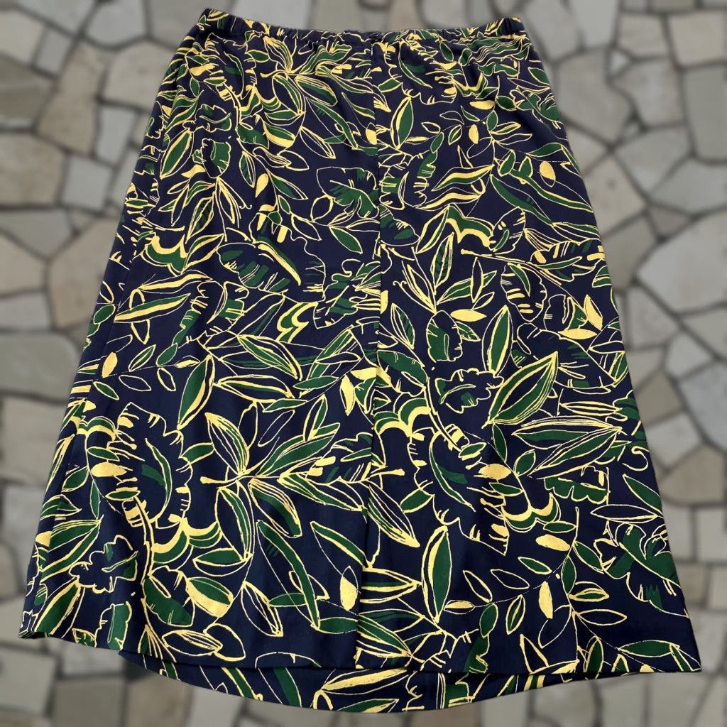 Pendleton VINTAGE Pendleton Skirt Womens 18 Blue Floral Long Maxi Polyester Plus Ladies - 80s Theme, All Seasons, Knit Fabric, Zipper, High Rise Womens Size 40" / US 18 - 1 Thumbnail