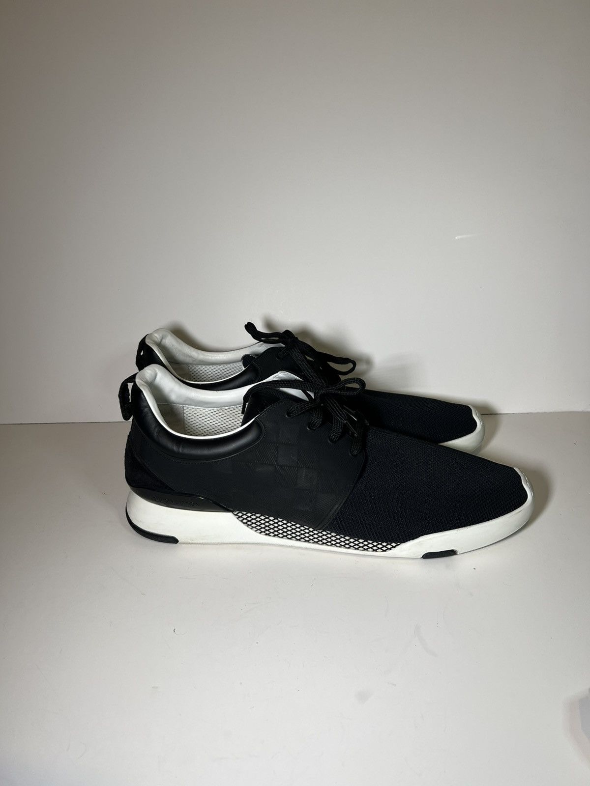 Louis Vuitton Louis Vuitton Black Damier Infini Leather/Mesh Fastlane shoe Size US 13 / EU 46 - 3 Thumbnail