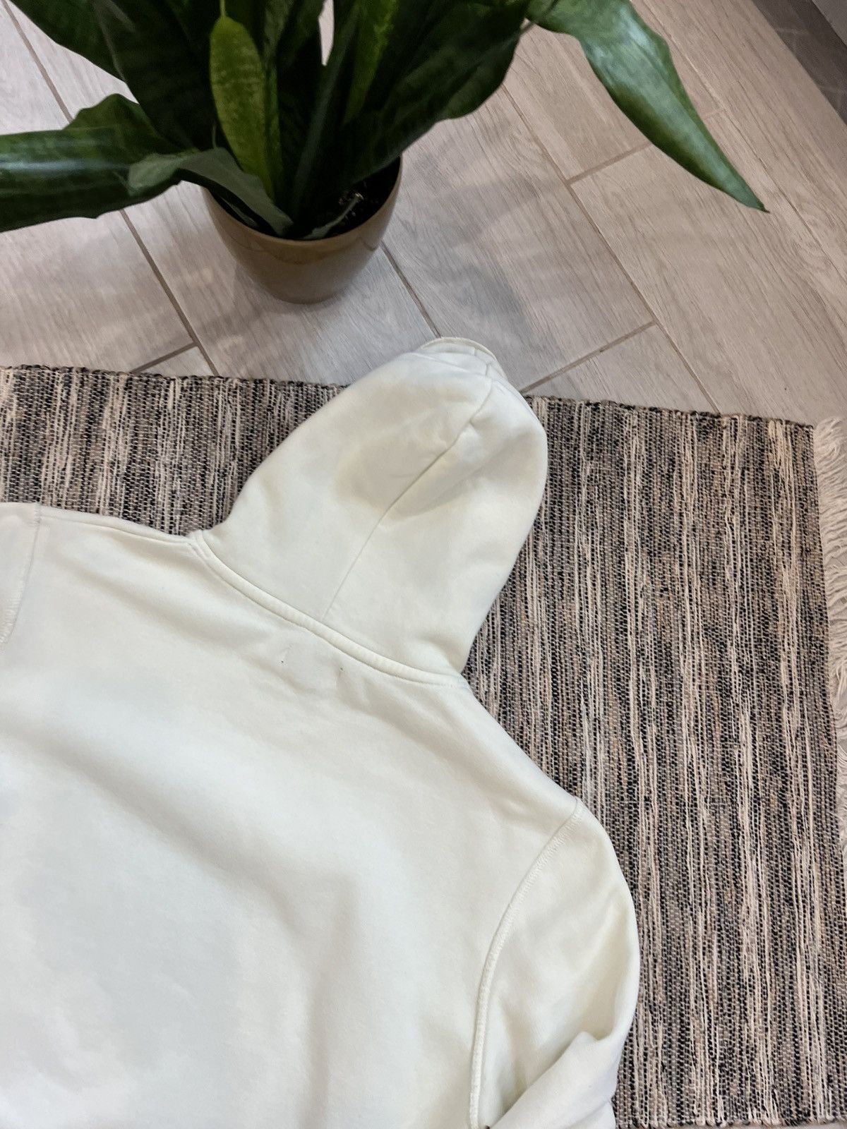 Fred Perry × Vintage Vintage Fred Perry Hoodie Fleece Big Logo Beige oversize Size US XXL / EU 58 / 5 - 16 Thumbnail