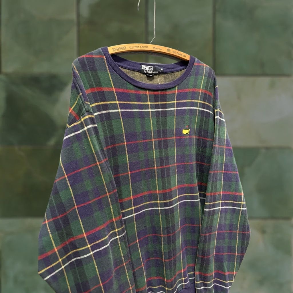 Polo Ralph Lauren VINTAGE Polo Ralph Lauren Sweatshirt XL Golf Plaid The Masters 90’s Mens Size US XL / EU 56 / 4 - 1 Thumbnail