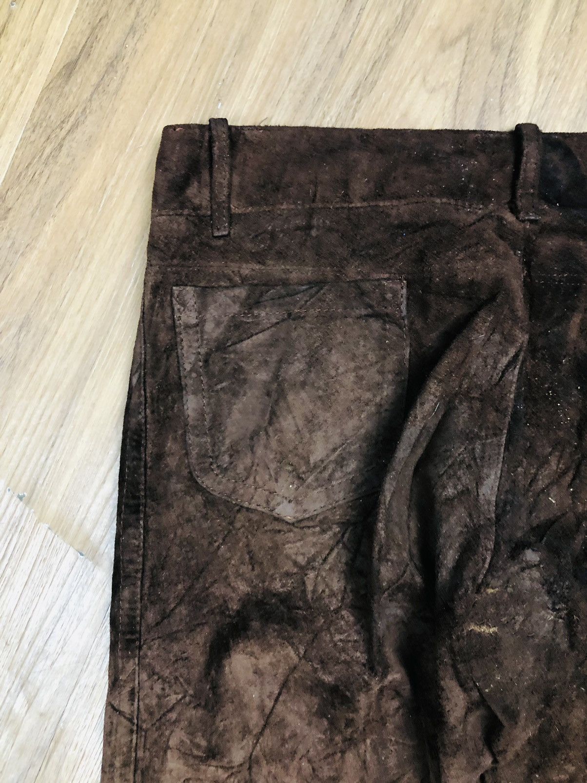 If Six Was Nine Rare Canadiaz Suede Leather Pants Flare (38) Size US 30 / EU 46 - 13 Thumbnail