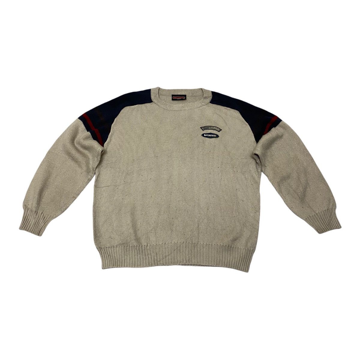 Vans × Vintage Vintage Vans U.S.A Crewneck Knit Sweater (C3) Size US L / EU 52-54 / 3 - 1 Thumbnail