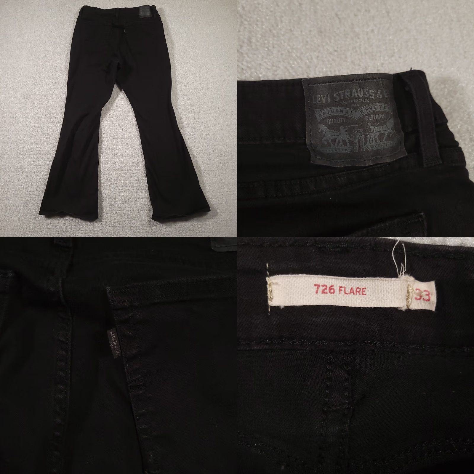 Levi's Levi's Jeans Womens 33 Black Denim Flare Y2K Size 24" / US 00 / IT 34 - 8 Thumbnail