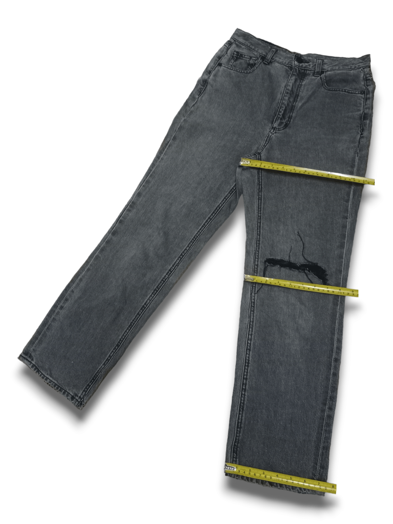 GU × Japanese Brand SALES 🔥 Vintage Gu Grey Tone Distressed Jeans Size US 28 / EU 44 - 10 Thumbnail
