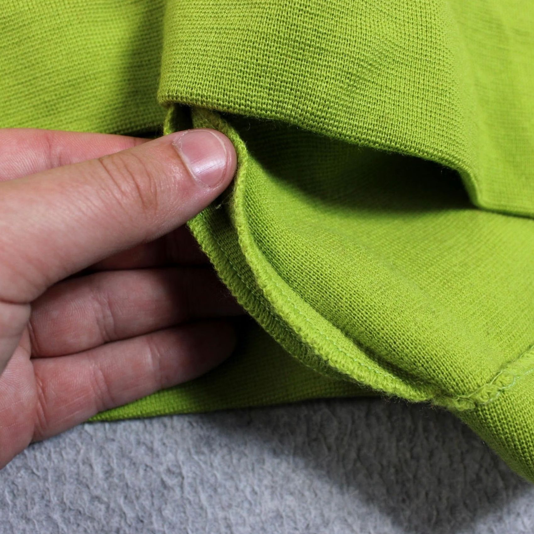 Vintage VINTAGE Puccini Wool Skirt Women 14 Green Knit A-Line Knee Length Hong Kong Mod Size 36" / US 14 / IT 50 - 4 Thumbnail