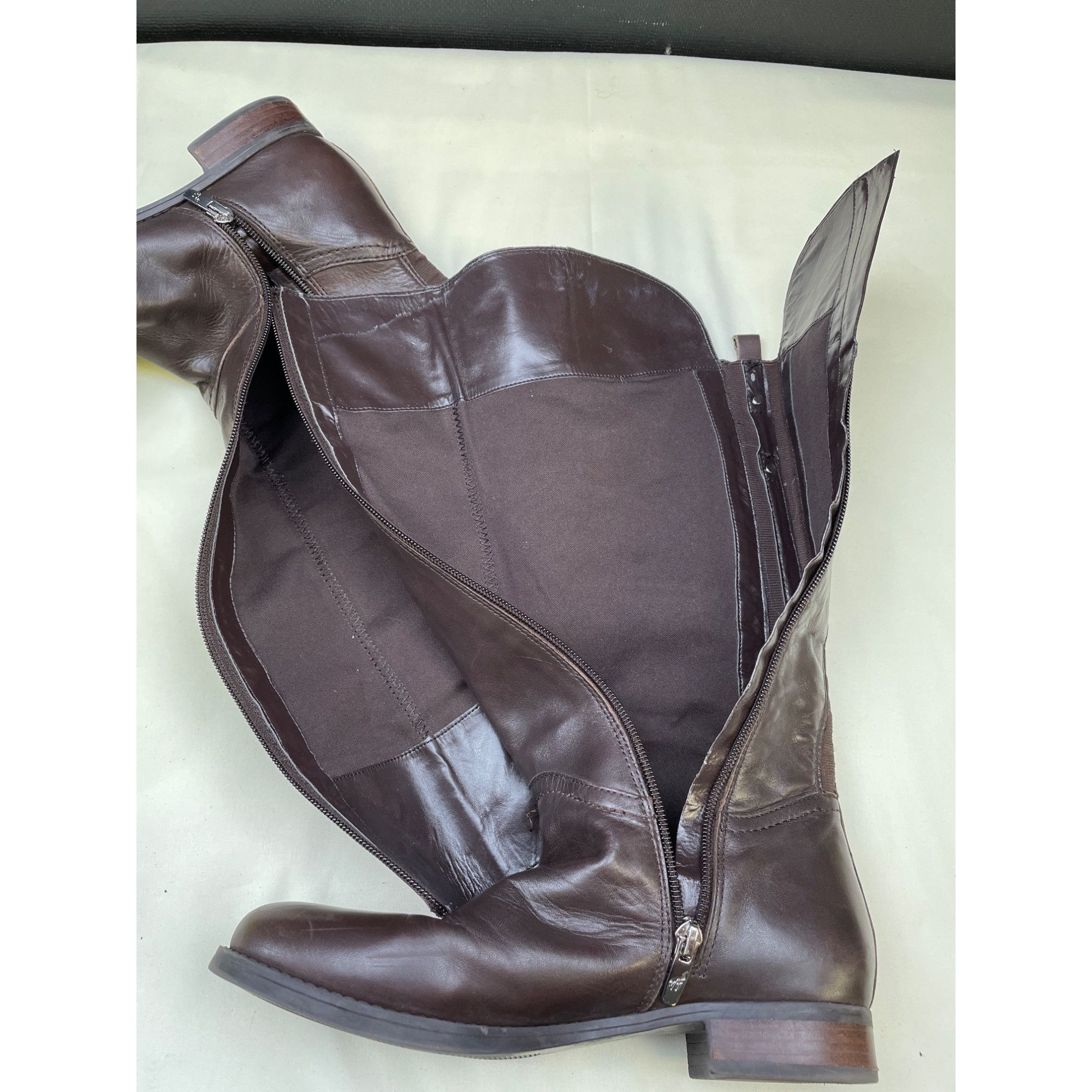 Marc Fisher Mark Fisher Women's Brown Leather Riding Boots/Shoes Size 7. Size US 7.5 / IT 37.5 - 7 Thumbnail
