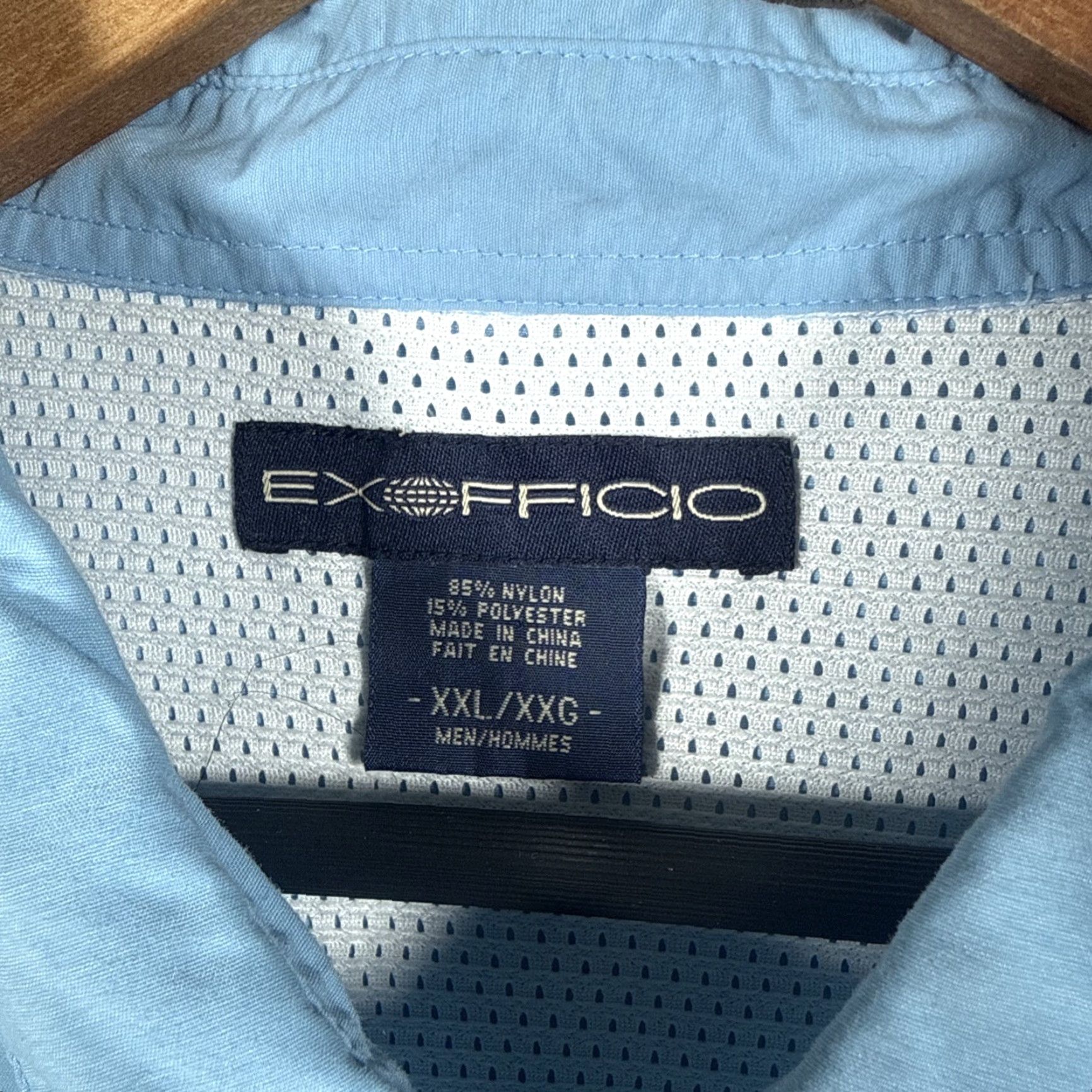 ExOfficio Exofficio Shirt Button-Up Mens XXL Blue Fishing Button-Down Collar Long Sleeve Size US XXL / EU 58 / 5 - 3 Thumbnail