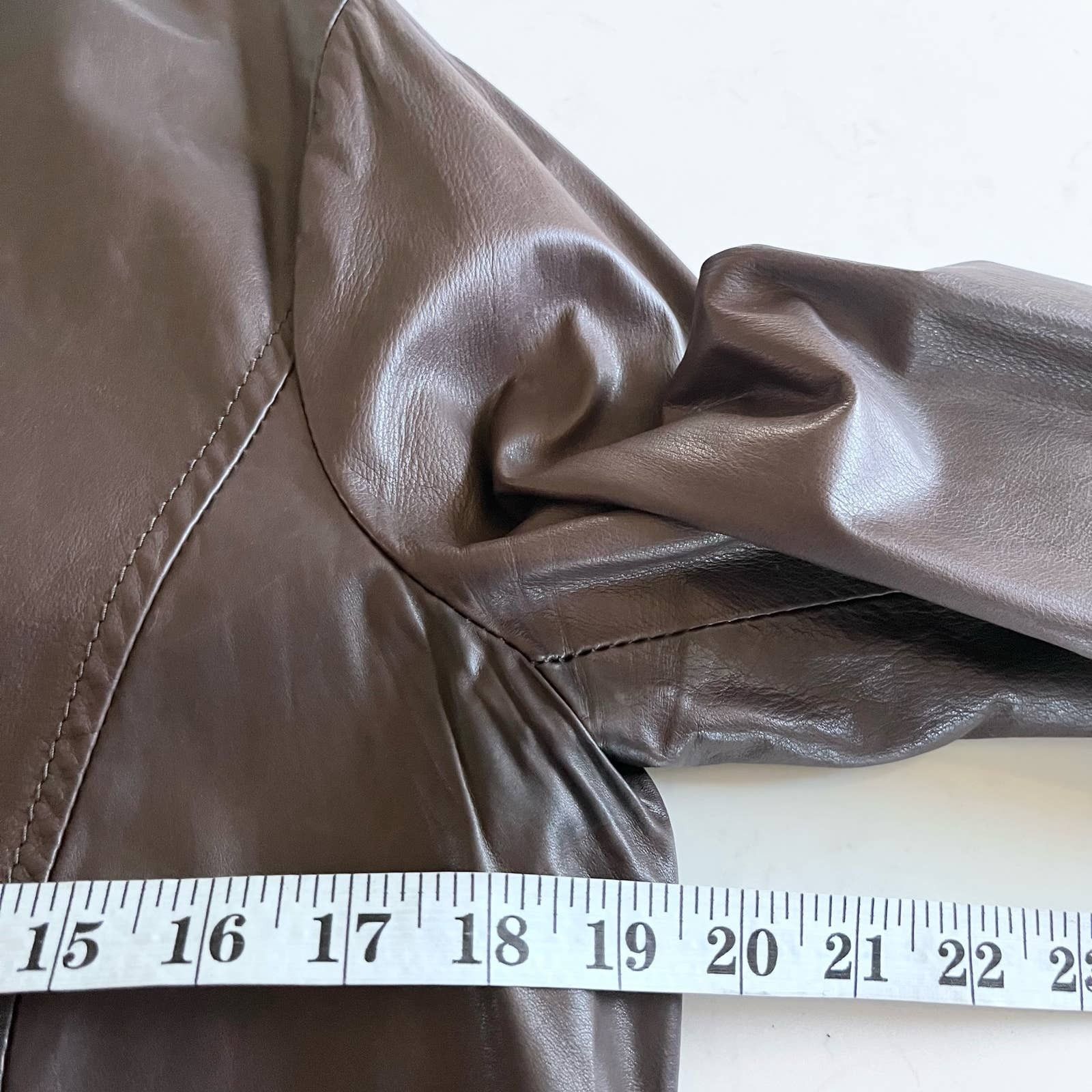 Theory Theory Leather Full Zip Seam Sealed Bomber Jacket Brown Size US L / EU 52-54 / 3 - 8 Thumbnail