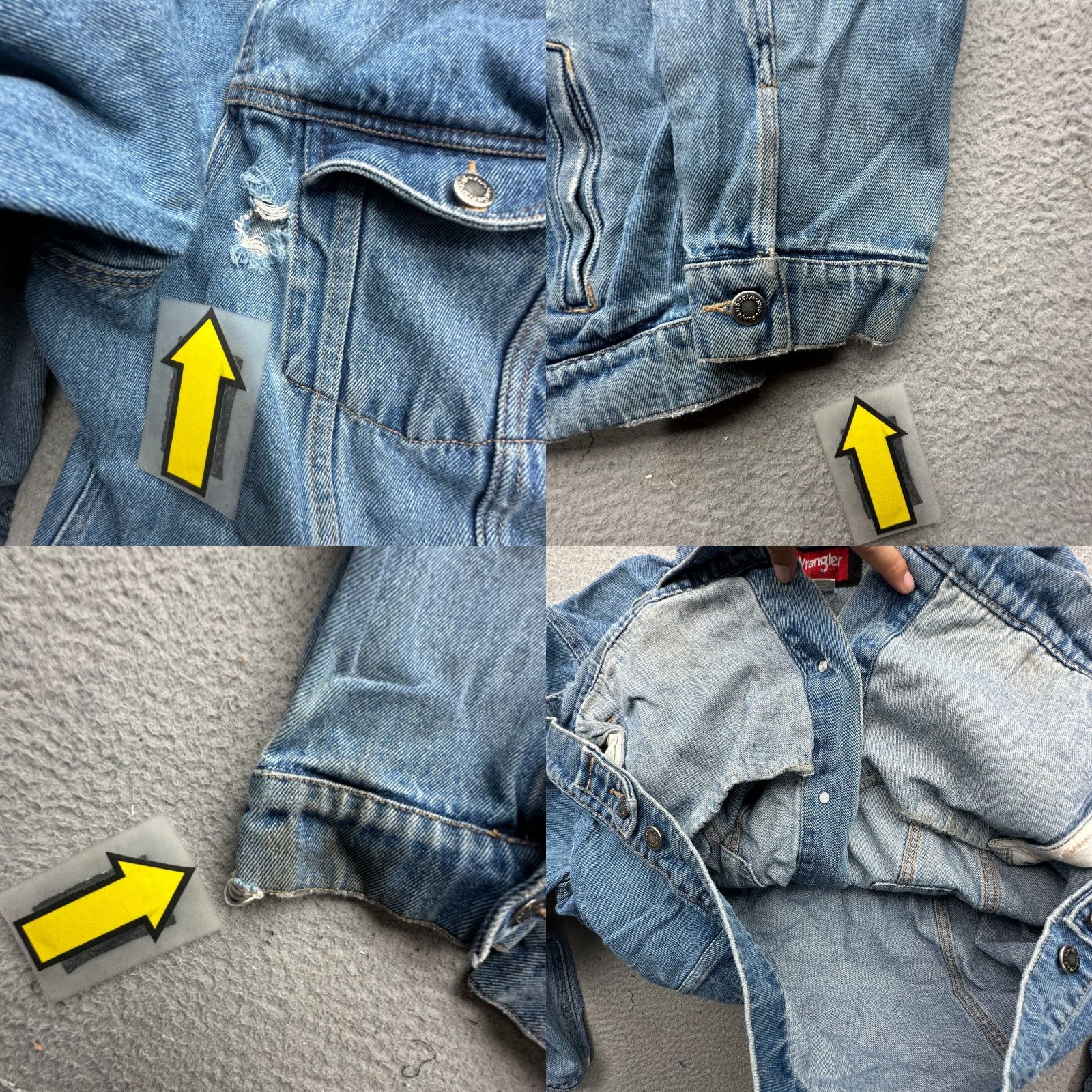 Wrangler VINTAGE Wrangler Hero Denim Jean Trucker Jacket Mens 2XL Pockets Button Blue Size US 39 - 8 Thumbnail