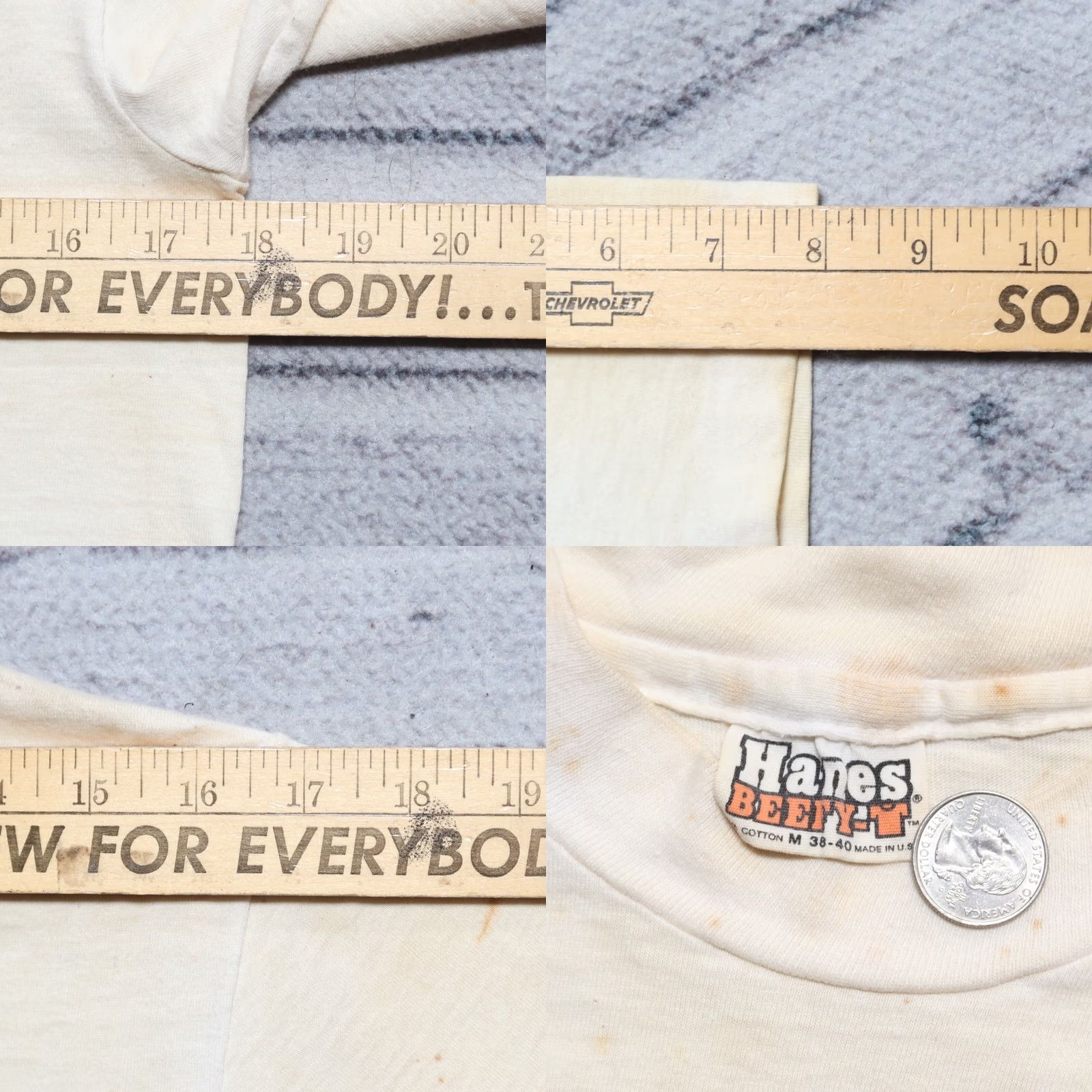 Hanes VINTAGE Grateful Dead Skeleton Shirt Men M White 70s Short Sleeve T-Shirt Hanes Size US M / EU 48-50 / 2 - 8 Thumbnail