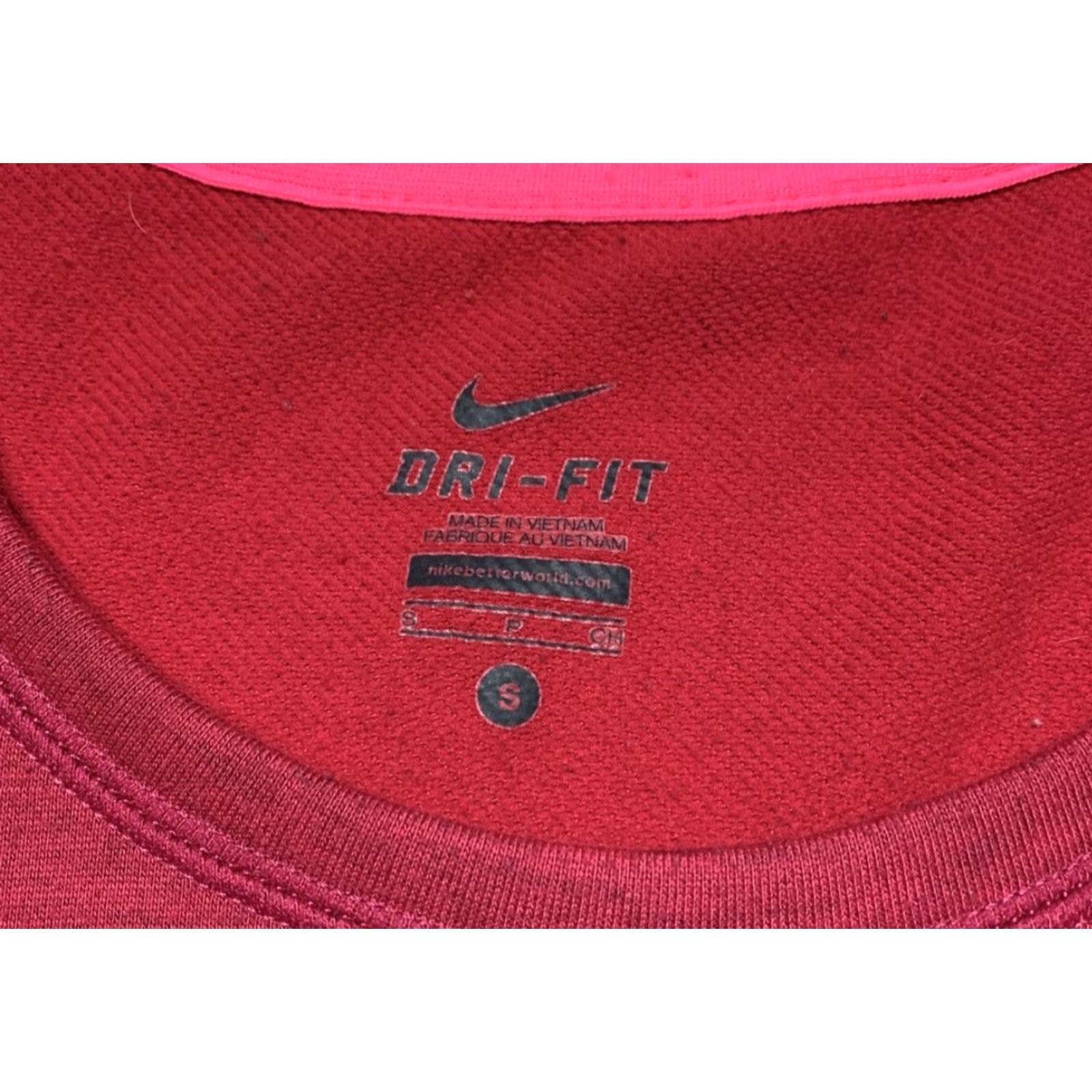 Nike Nike Dri-FIT Sweatshirt Women’s Red Small Pullover Crew Neck Activewear - Nike Woman’s Size Small XS? Size S / US 4 / IT 40 - 2 Thumbnail