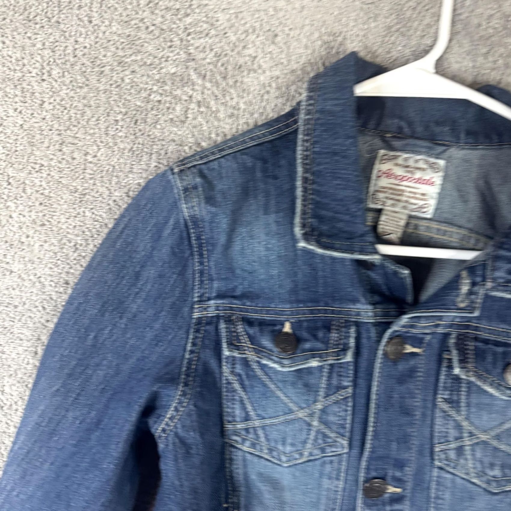 Aeropostale Aeropostale Denim Jacket Womens Medium Blue Button Front Pockets Jean Trucker Jeans Jacket Size 32" / US 10 / IT 46 - 5 Thumbnail
