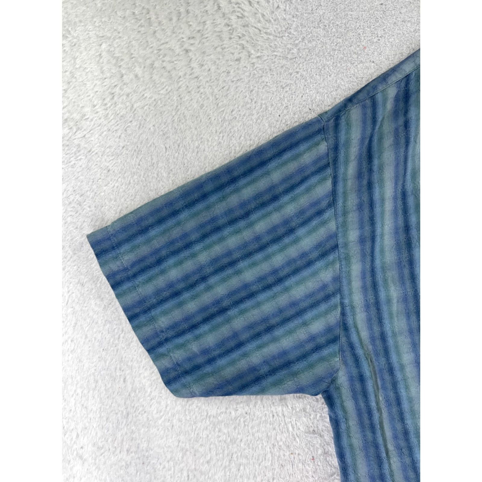 Tommy Bahama Tommy Bahama Shirt Men Extra Large Blue Stripe 100% Silk Button Up Hawaiian Size US XL / EU 56 / 4 - 3 Thumbnail