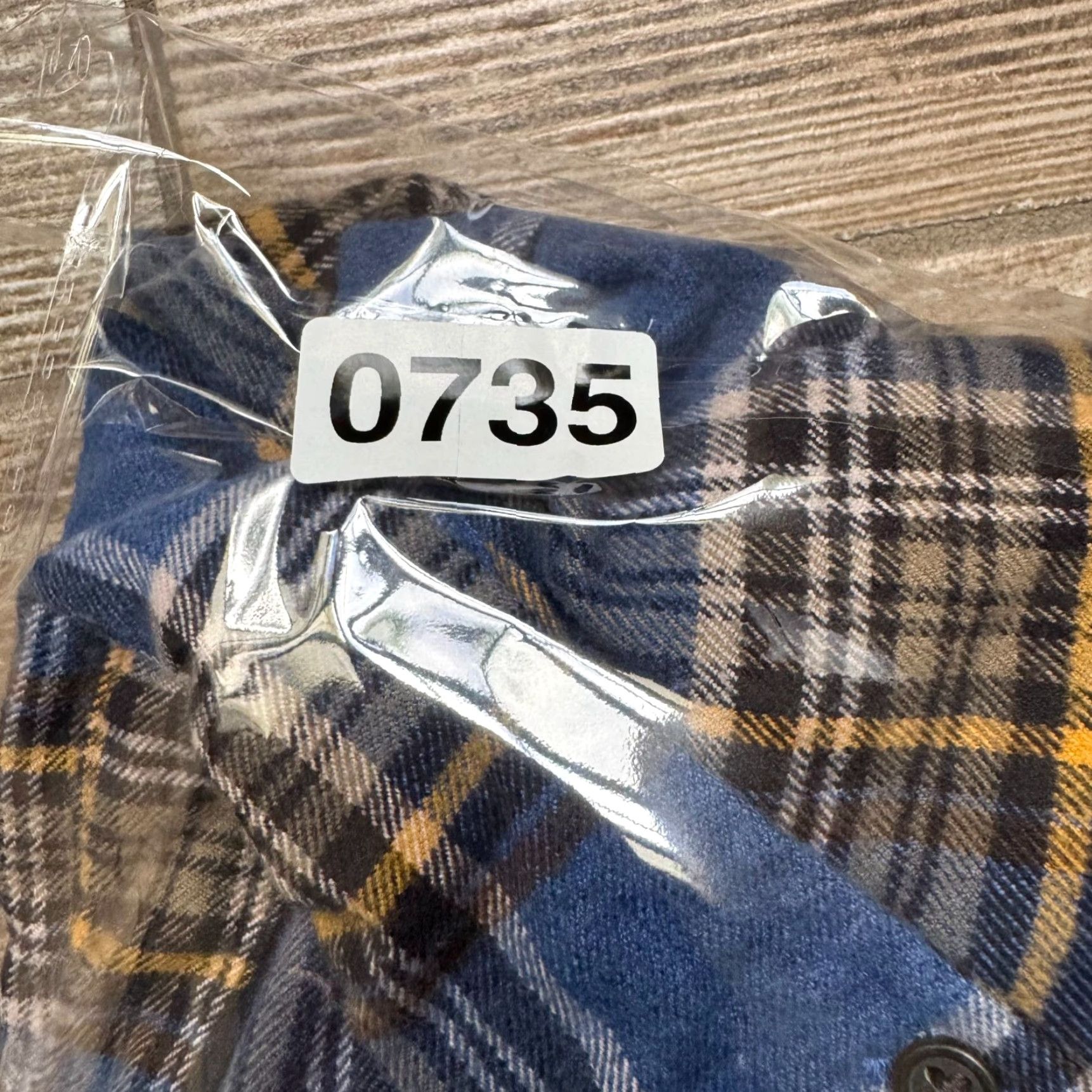 Lands' End Lands' End Flannel Shirt Mens L Plaid Blue Yellow Button-Down Collar Long Sleeve Cotton Thick Size US L / EU 52-54 / 3 - 7 Thumbnail