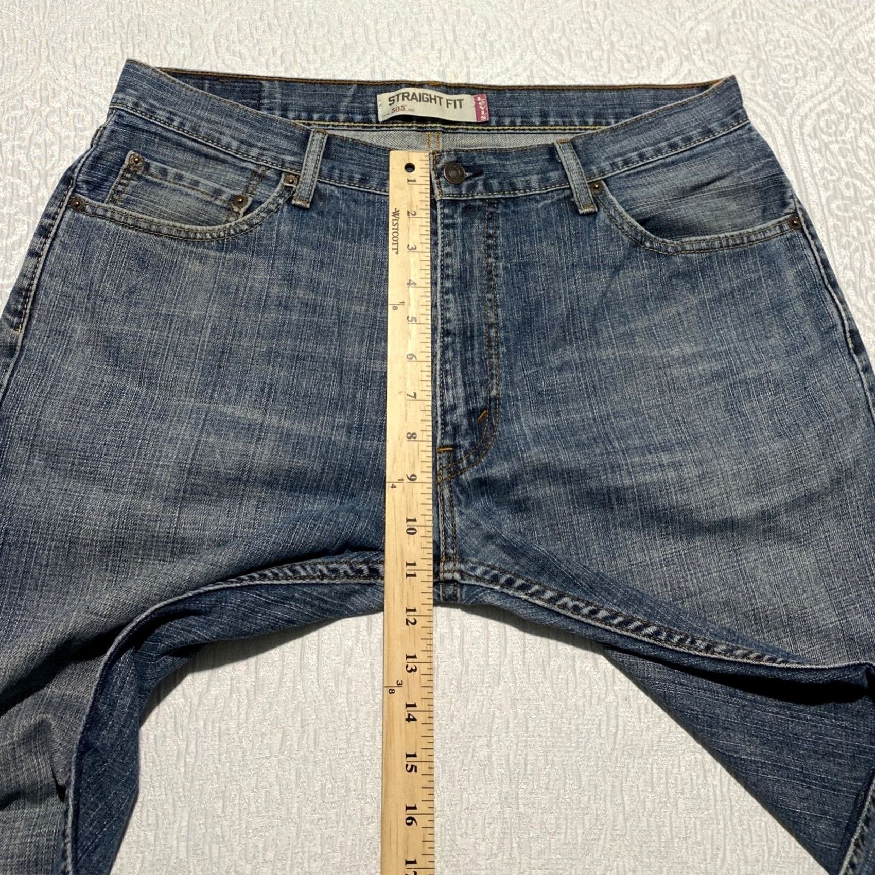 Levi's Levi’s 505 Men’s Straight Jeans 36x32 Blue Denim Regular Fit 5-Pocket Pants Size US 36 / EU 52 - 6 Thumbnail