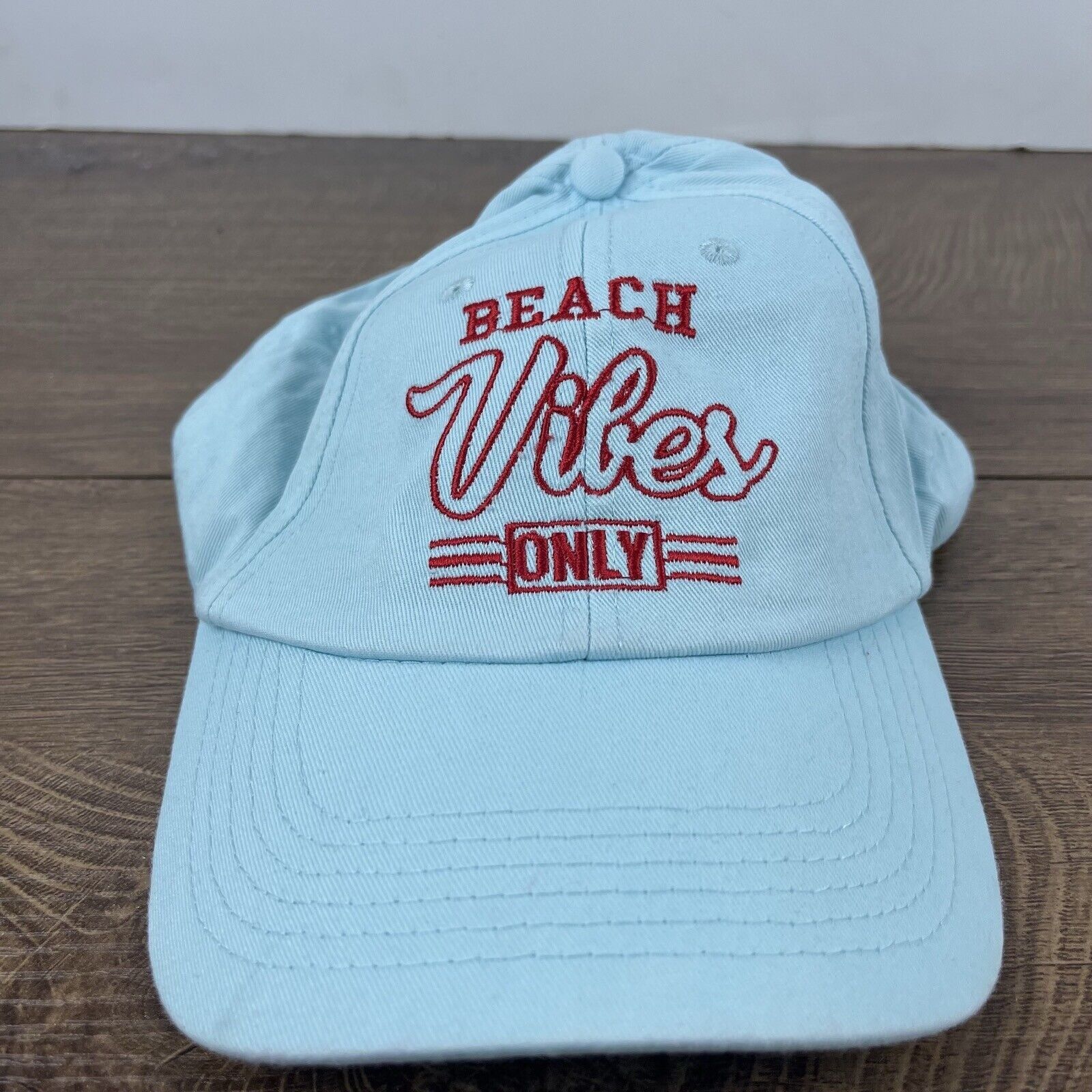 Other Beach Vibes Only Hat Beach Vibes Teal Blue Adjustable Hat Te Size ONE SIZE - 5 Thumbnail