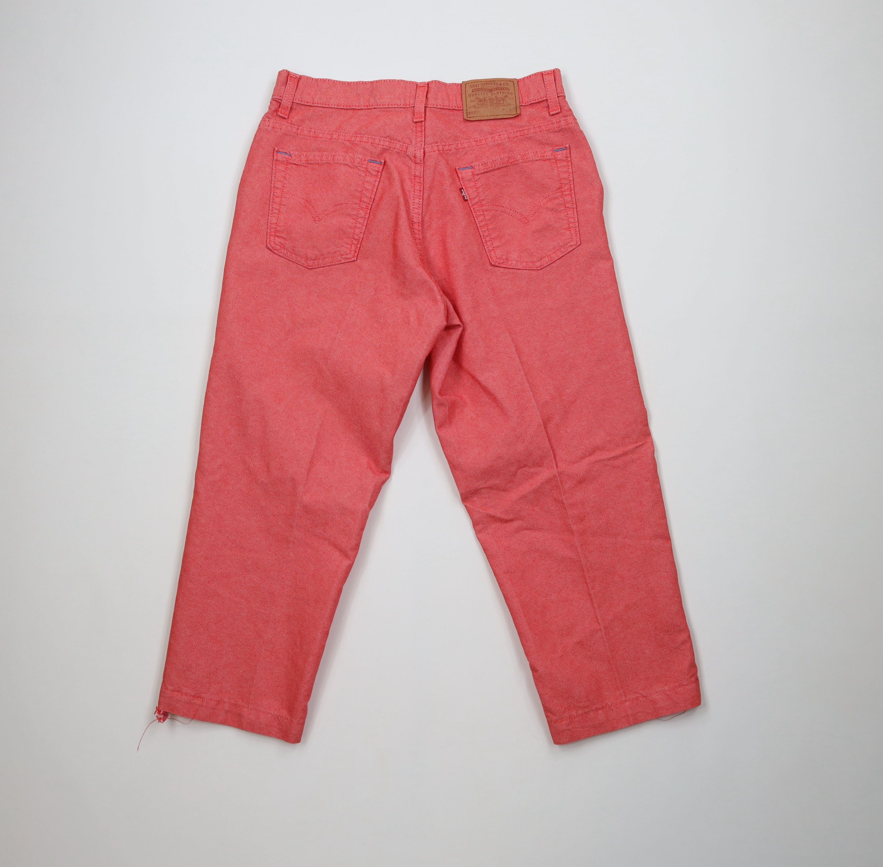 Levi's Vintage Y2K 2002 Levis 577 Capris Pants Salmon Pink USA Size 32" / US 10 / IT 46 - 9 Thumbnail