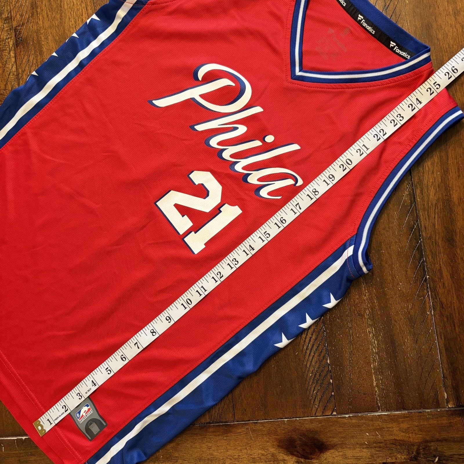 Vintage Philadelphia 76ers Jersey Youth XL Joel Embiid 21 Fanatics Size XL / US 12-14 / IT 48-50 - 11 Thumbnail