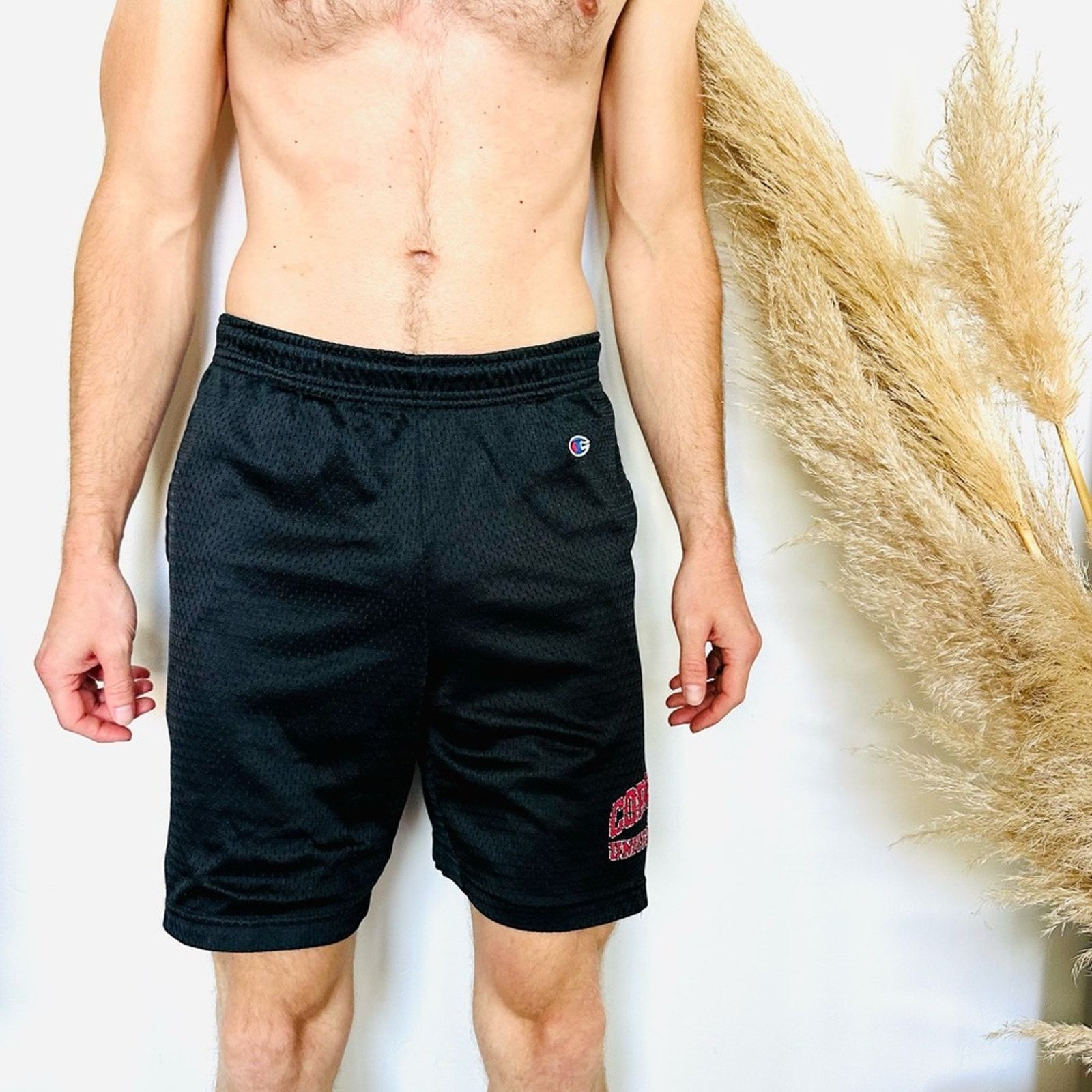 Champion CHAMPION Black Red Basketball Mesh Cornell Workout Gym Short Size US 32 / EU 48 - 1 Thumbnail