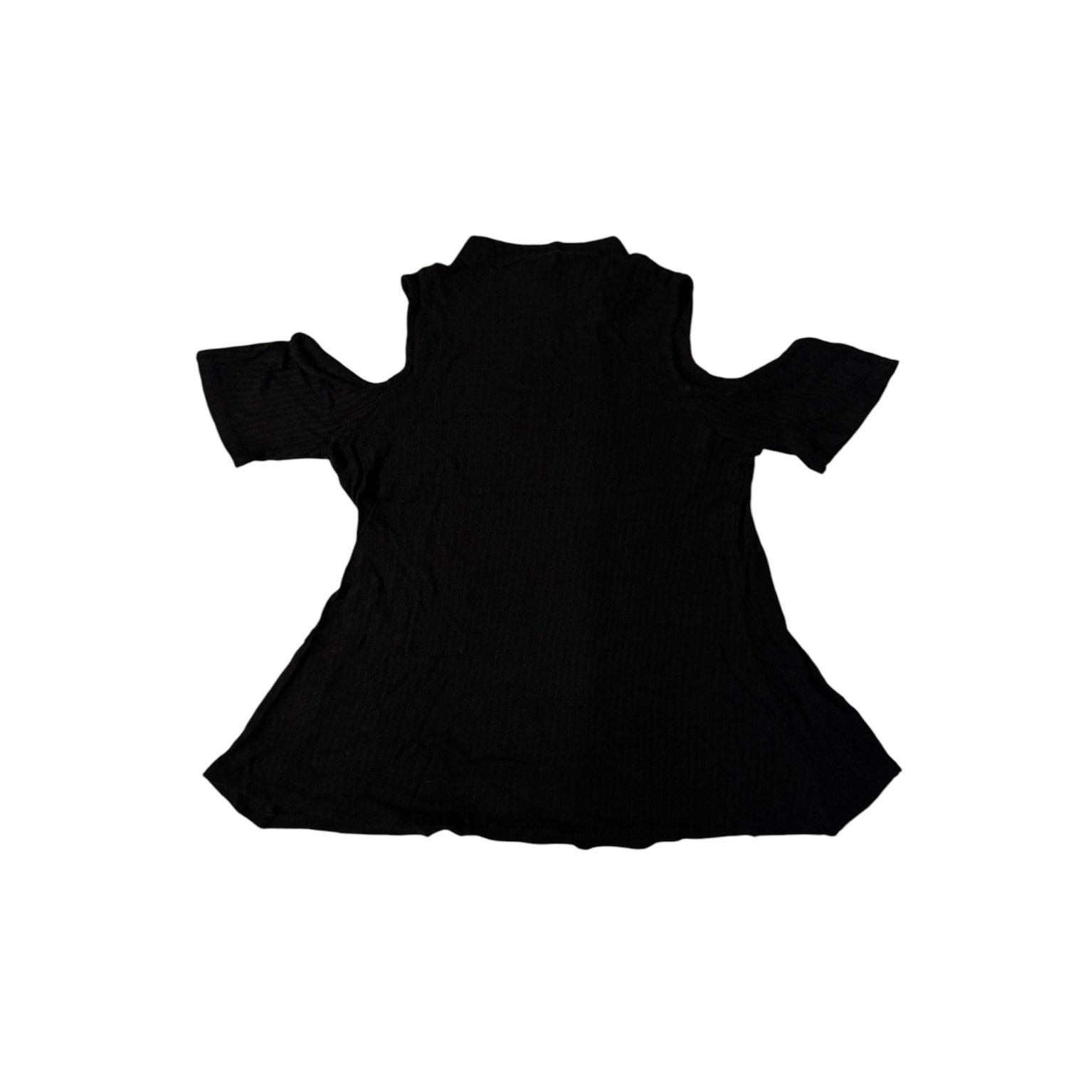 Other Polly & Esther Black Stretch Open Shoulder Shirt Small Size S / US 4 / IT 40 - 3 Thumbnail
