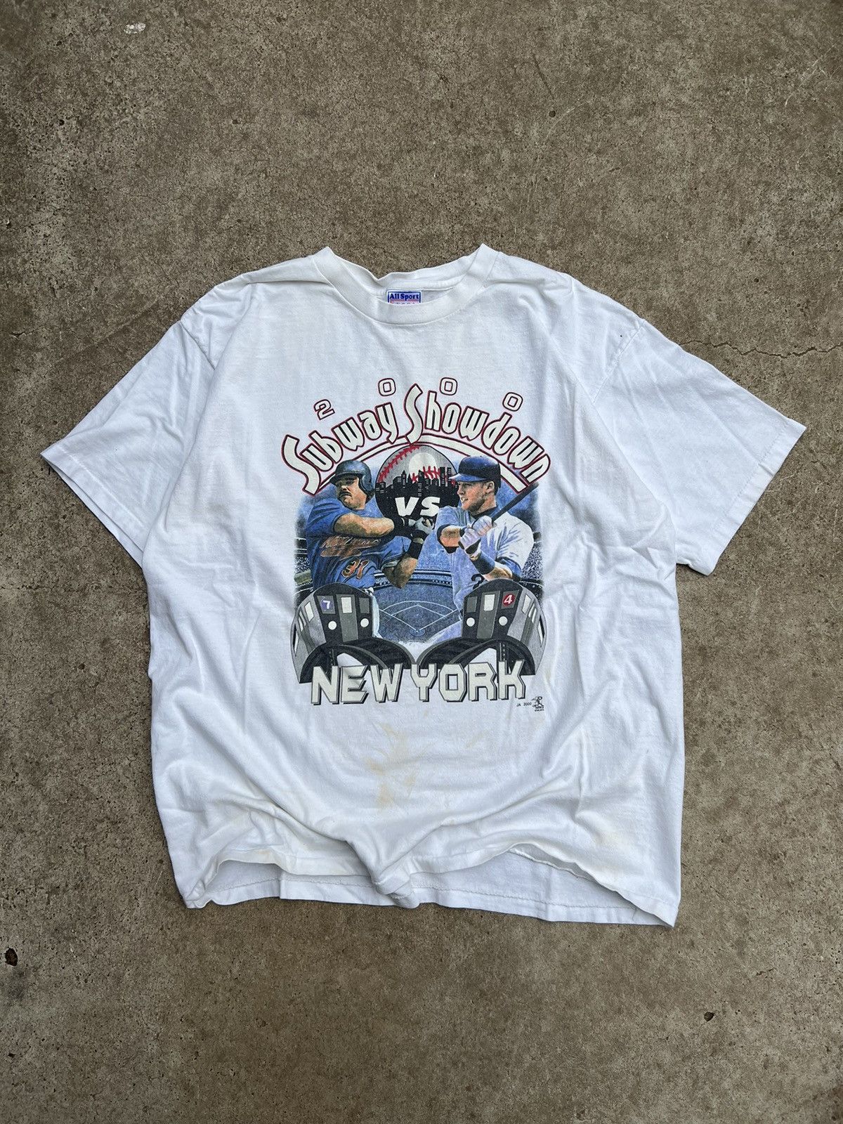 MLB × Vintage Vintage 90’s MLB Derek Jeter New York Yankees T Shirt Size US XL / EU 56 / 4 - 2 Thumbnail