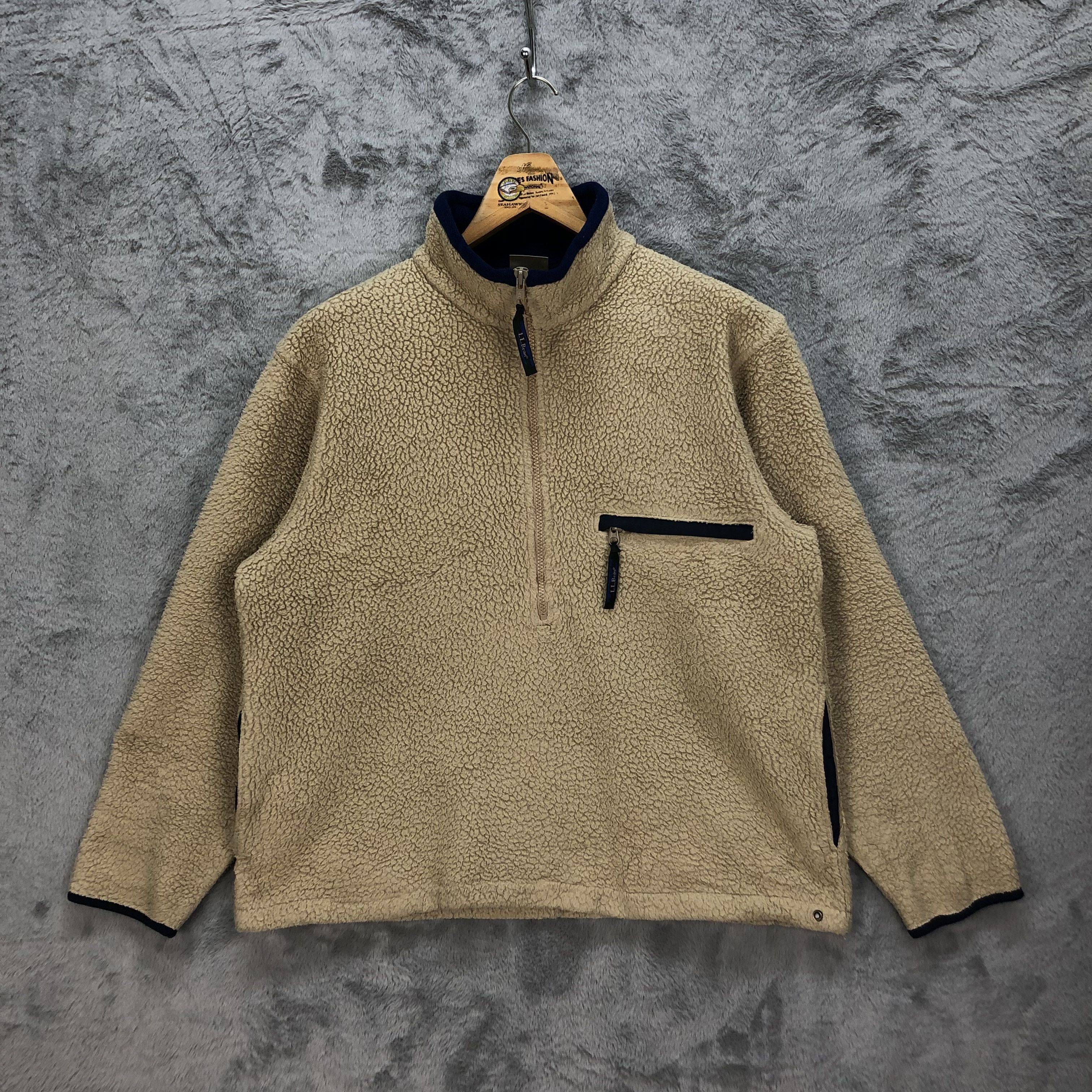 LL BEAN HALF ZIP DEEP PILE PULLOVER FLEECE #5469-191 - Main Image