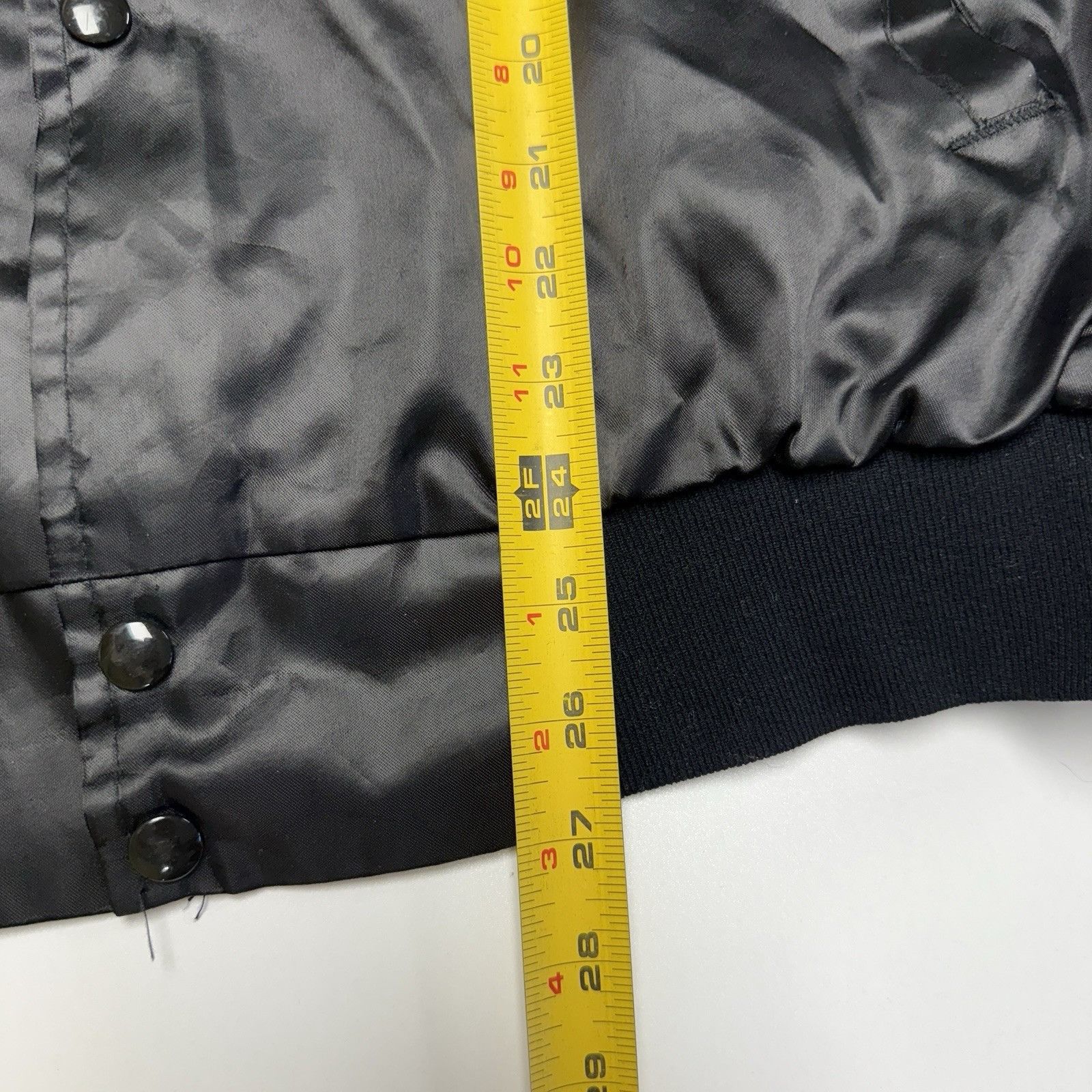 Vintage Vintage 80s Treasure Bay Casino Satin Jacket Black Snap Bomb Size US L / EU 52-54 / 3 - 10 Thumbnail