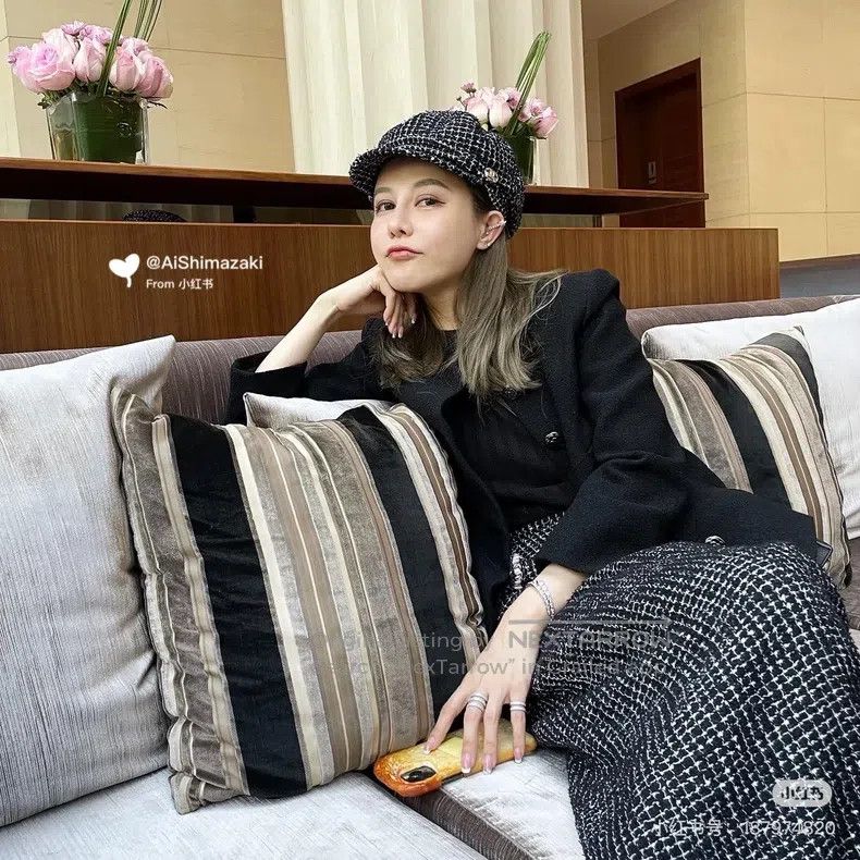 Chanel Chanel SizeL 21P black tweed newspaper hat Size ONE SIZE - 8 Thumbnail