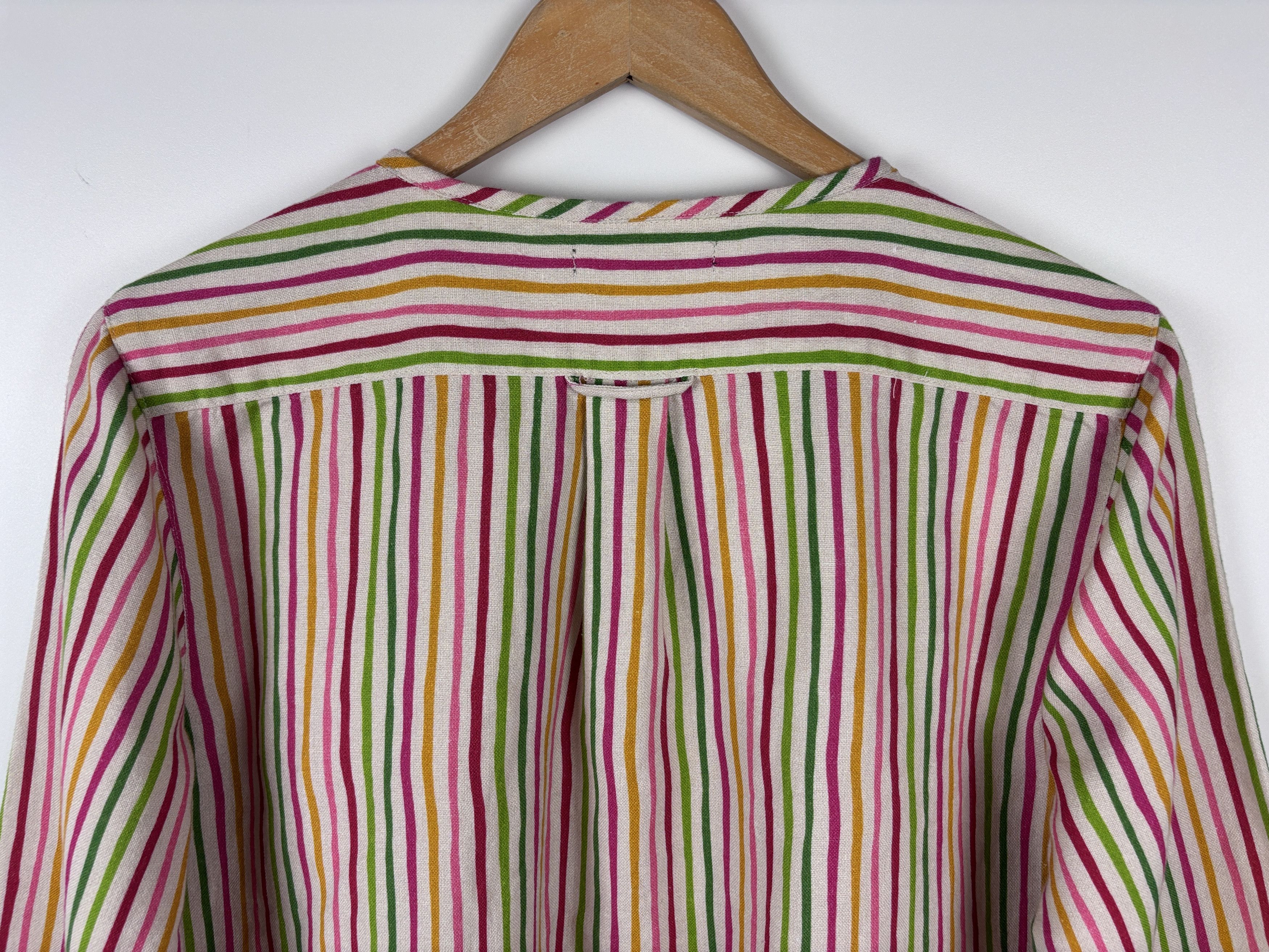 Designer Gudrun Sjoden Colorful Striped Blazer Linen Jacket Size S Size S / US 4 / IT 40 - 8 Thumbnail