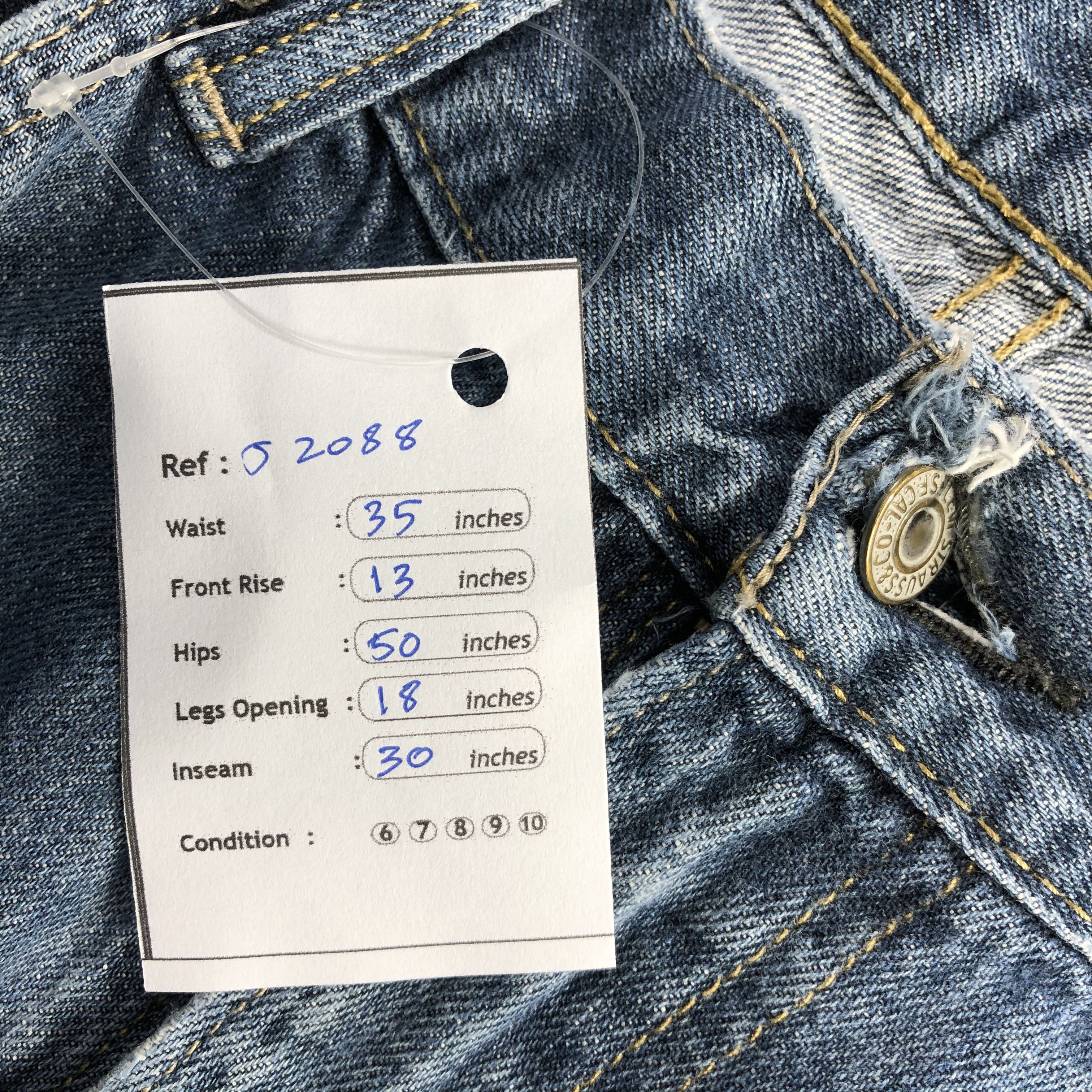 Levi's Vintage Blue Wash Levis 550 Jeans-J2088 Size US 35 - 13 Thumbnail