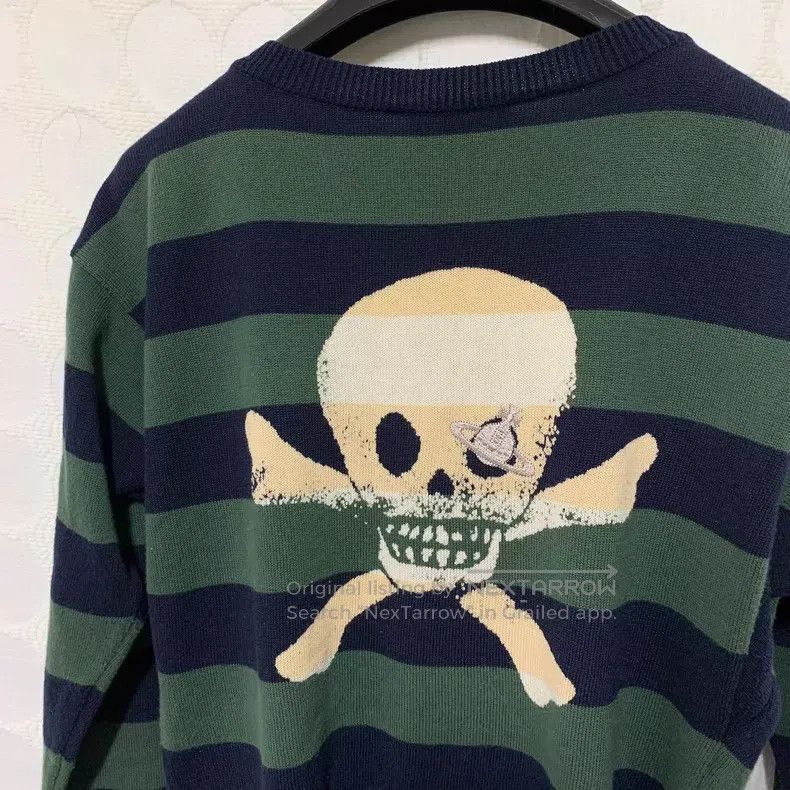 Vivienne Westwood Vivienne Westwood Skull and Saturn Green Striped Cardigan Size M / US 6-8 / IT 42-44 - 6 Thumbnail