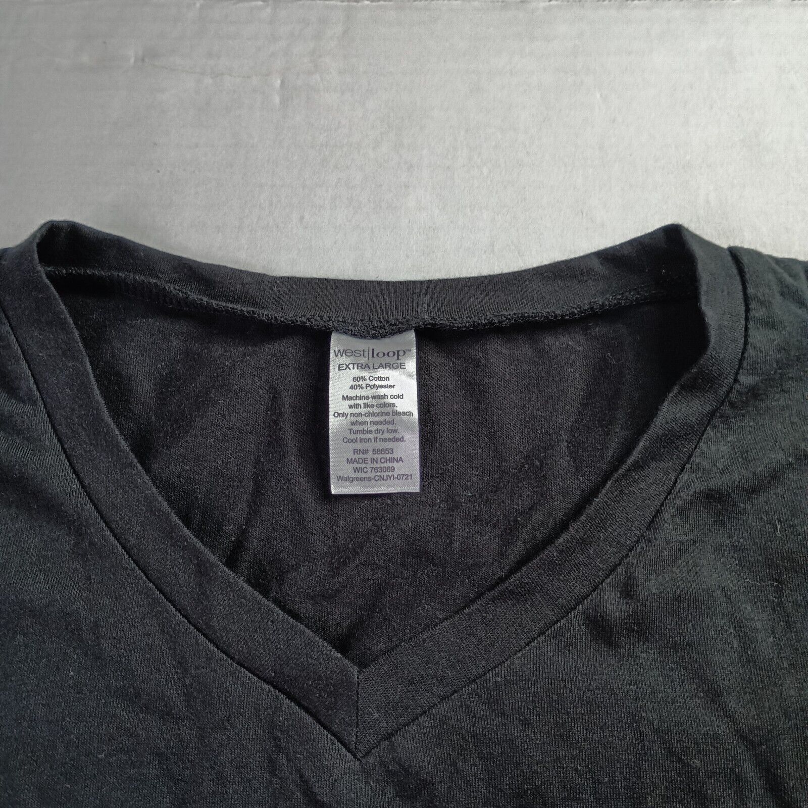 Other West Loop T-Shirt Womens XL XLarge Black V-Neck Short Sleeve Size XL / US 12-14 / IT 48-50 - 2 Thumbnail