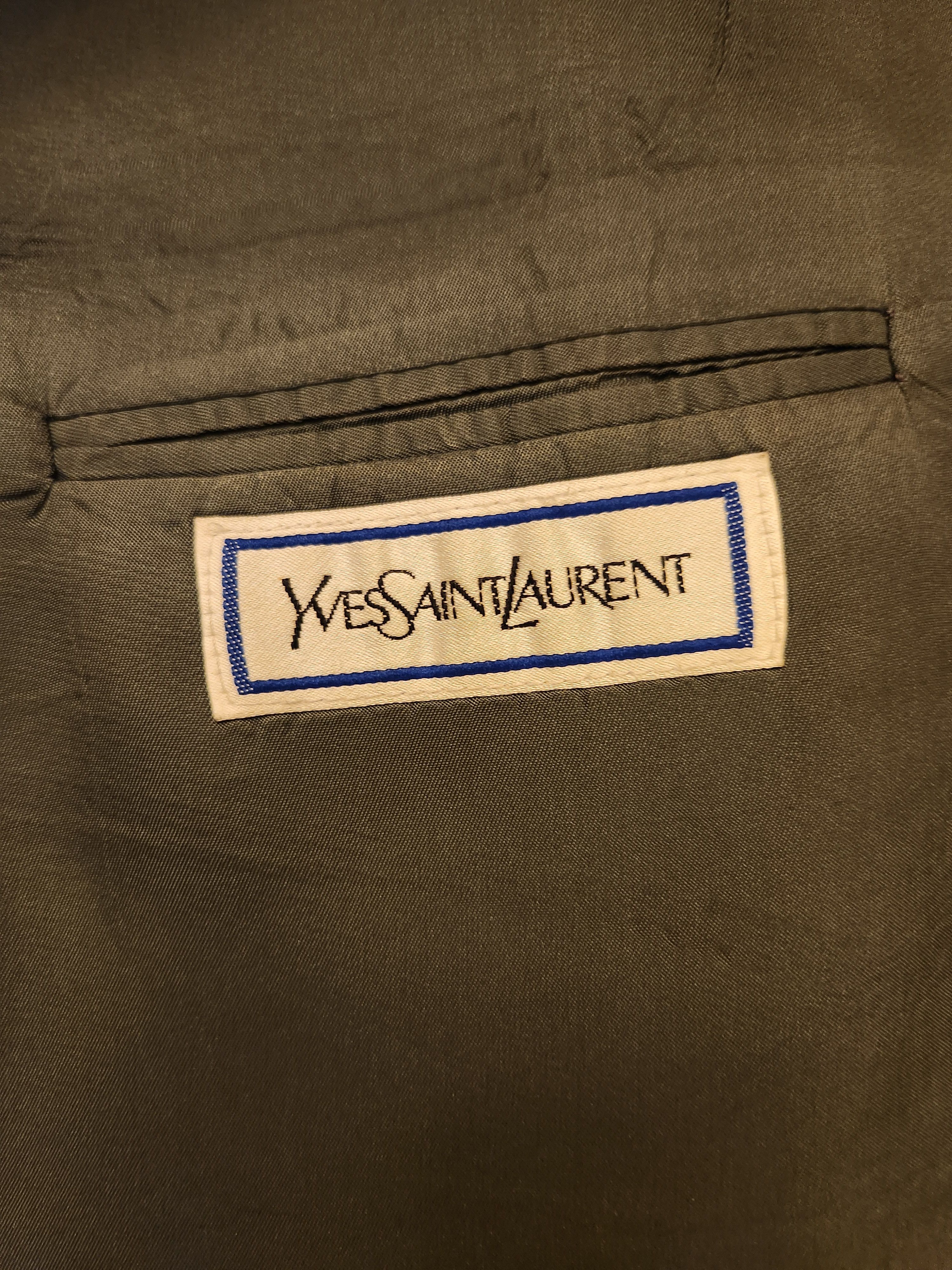 Yves Saint Laurent Vintage Black and Gray Men's Houndstooth Blazer Size 40R - 4 Thumbnail