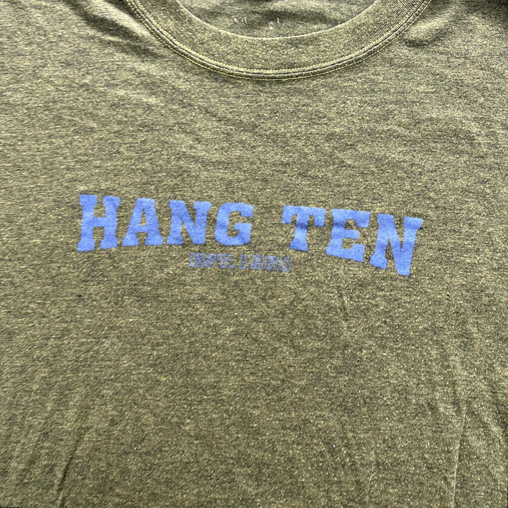 Hang Ten Hang Ten Shirt Mens L Green Heather Graphic Surf Logo Short Sleeve Casual Size US L / EU 52-54 / 3 - 6 Thumbnail