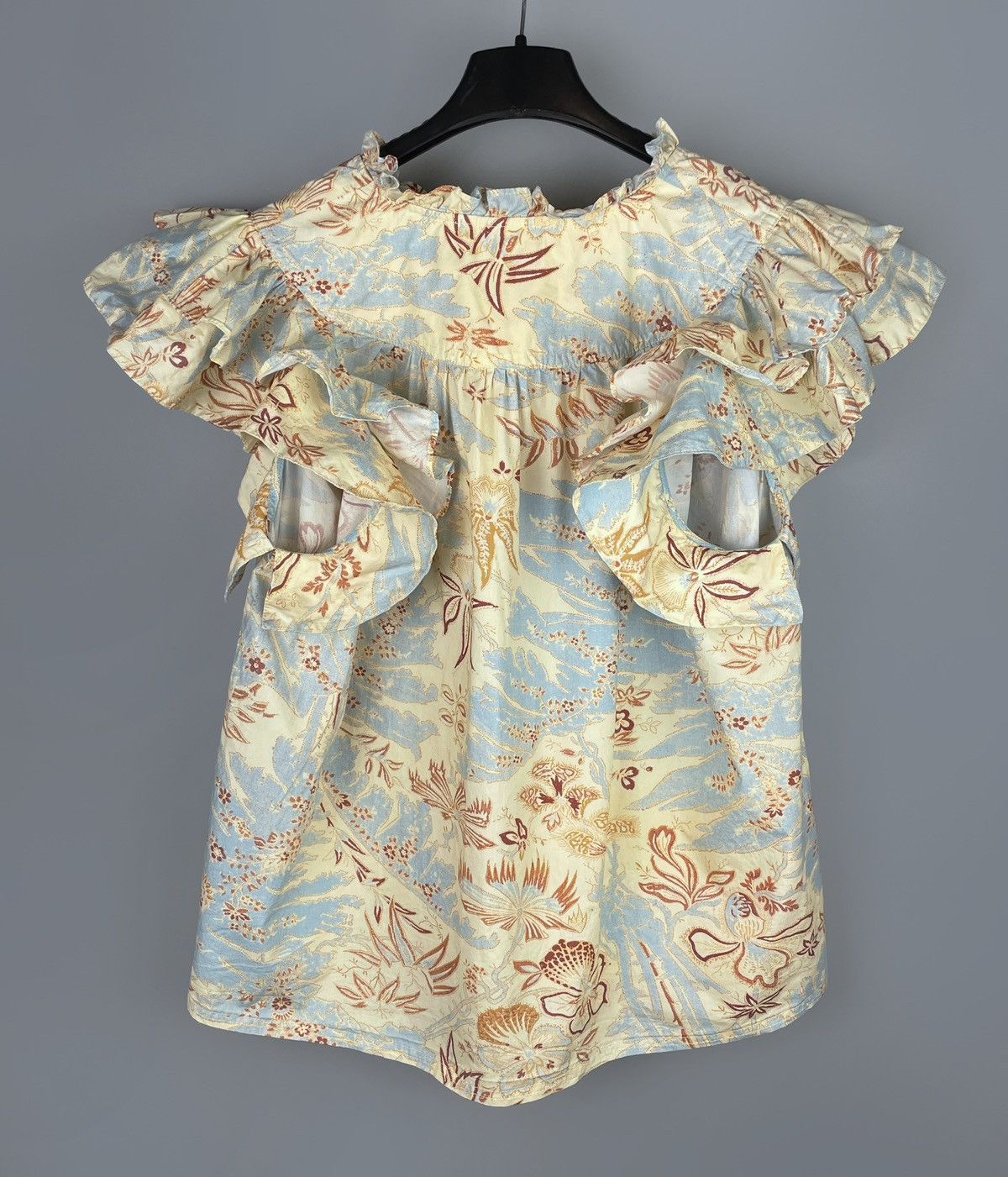 Ulla Johnson Ulla Johnson "Lei" Printed SS Floral V-Neck Top Size UK 12 Size M / US 6-8 / IT 42-44 - 6 Thumbnail
