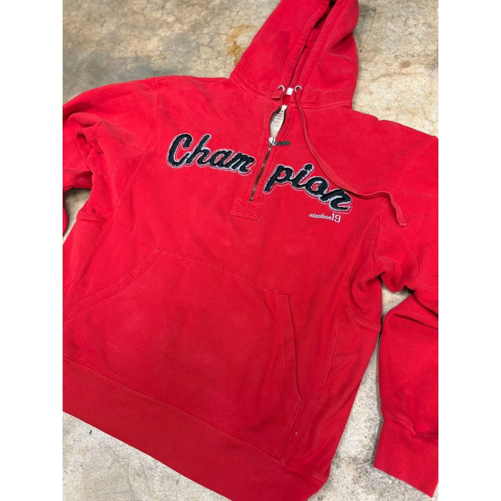 Champion Vintage Champion Reverse Weave Half-Zip Red Hoodie M Size US M / EU 48-50 / 2 - 13 Thumbnail