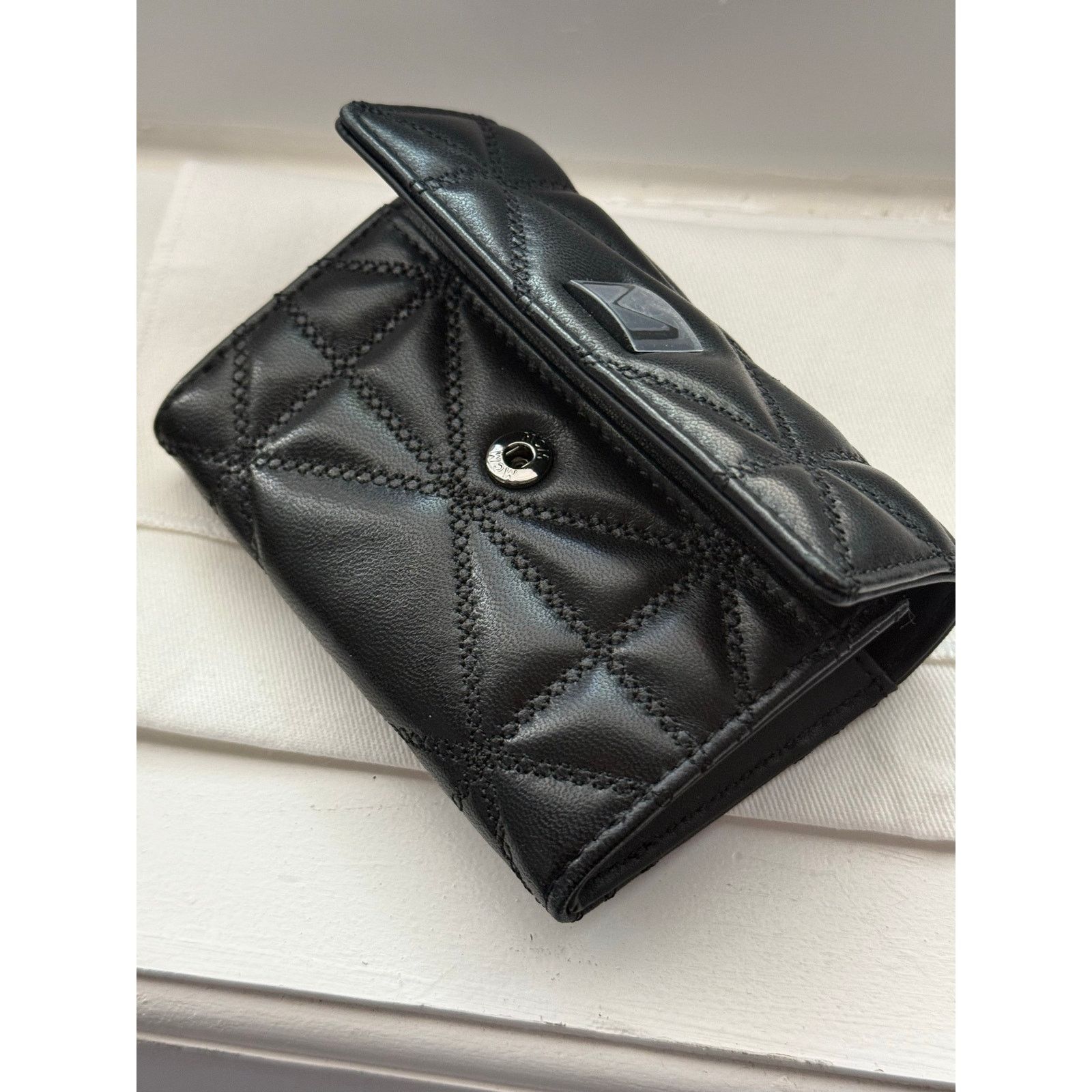 MCM MCM Travia Quilted Leather Card Case – Authentic Black NWT Size ONE SIZE - 3 Thumbnail