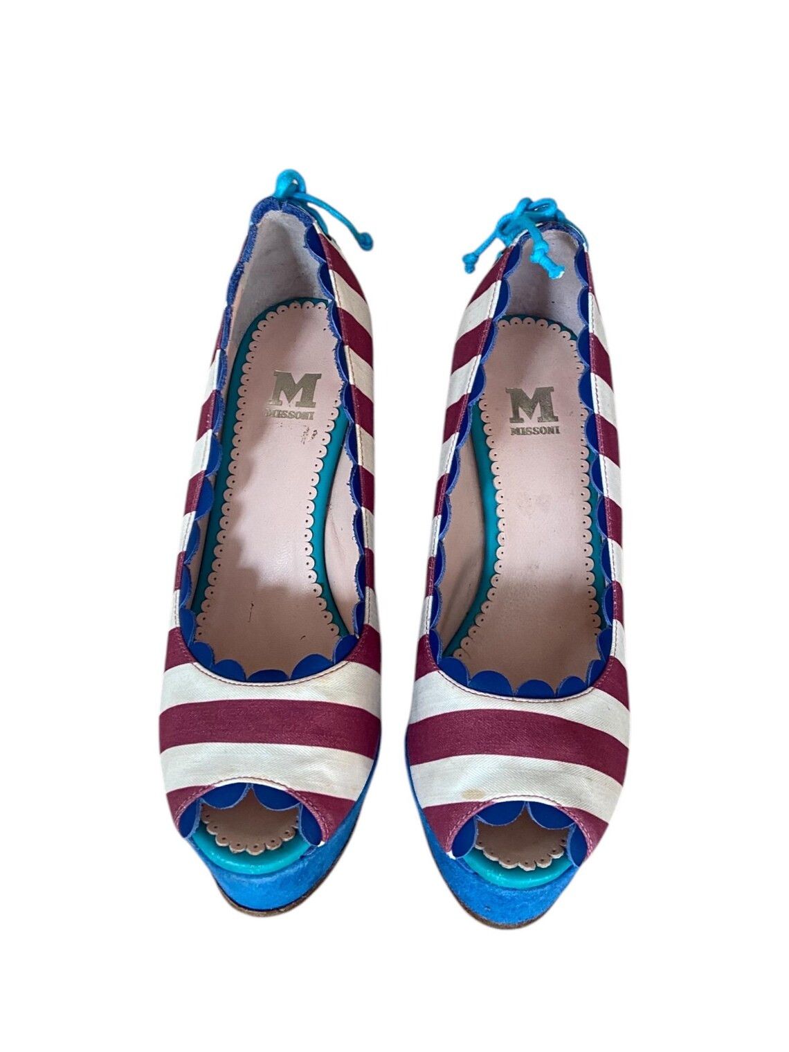 Missoni Missoni Wedge Heels – Multicolor Stripes from 2000s Size US 5.5 / IT 35.5 - 2 Thumbnail