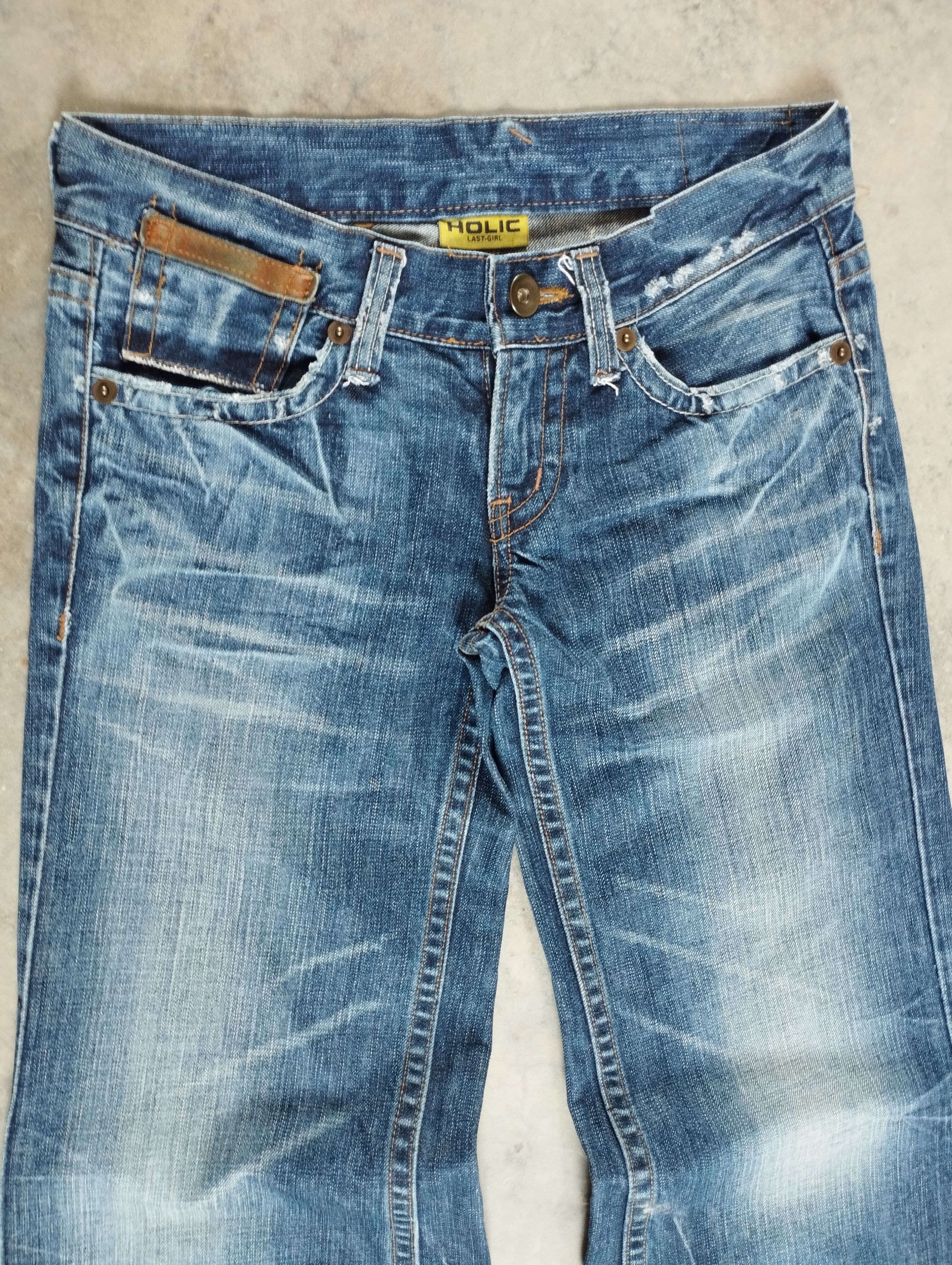 If Six Was Nine Super Flare Jeans Stone Wash Holic Bellbottom Bootcut Jeans Size US 27 - 4 Thumbnail