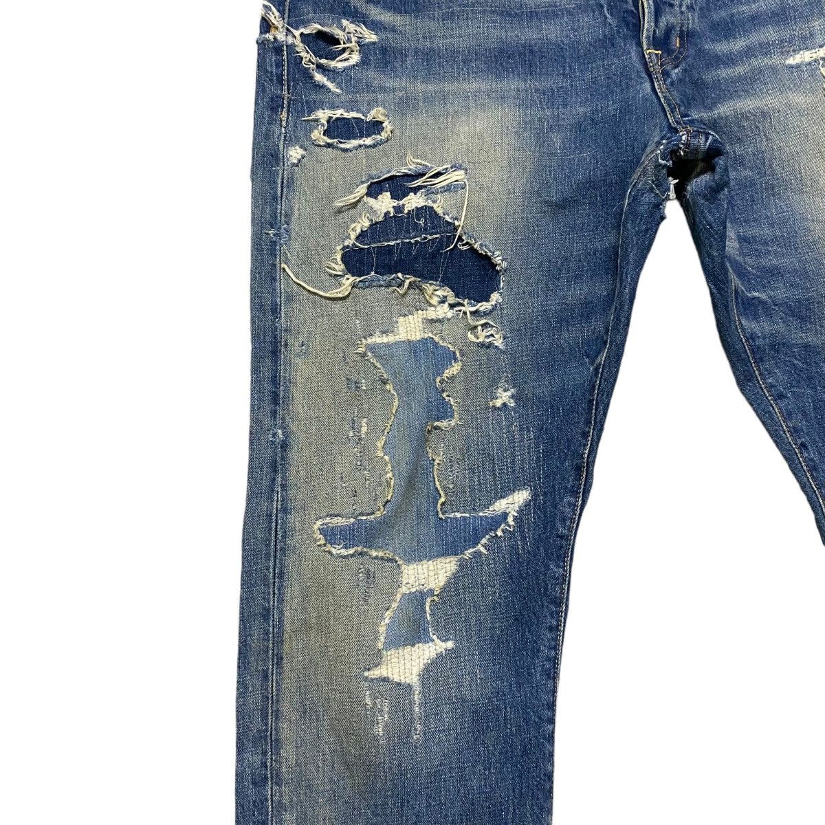 Denim & Supply Ralph Lauren Denim And Supply Ralph Lauren Distress Denim Patchwork Jeans Size US 38 / EU 54 - 6 Thumbnail