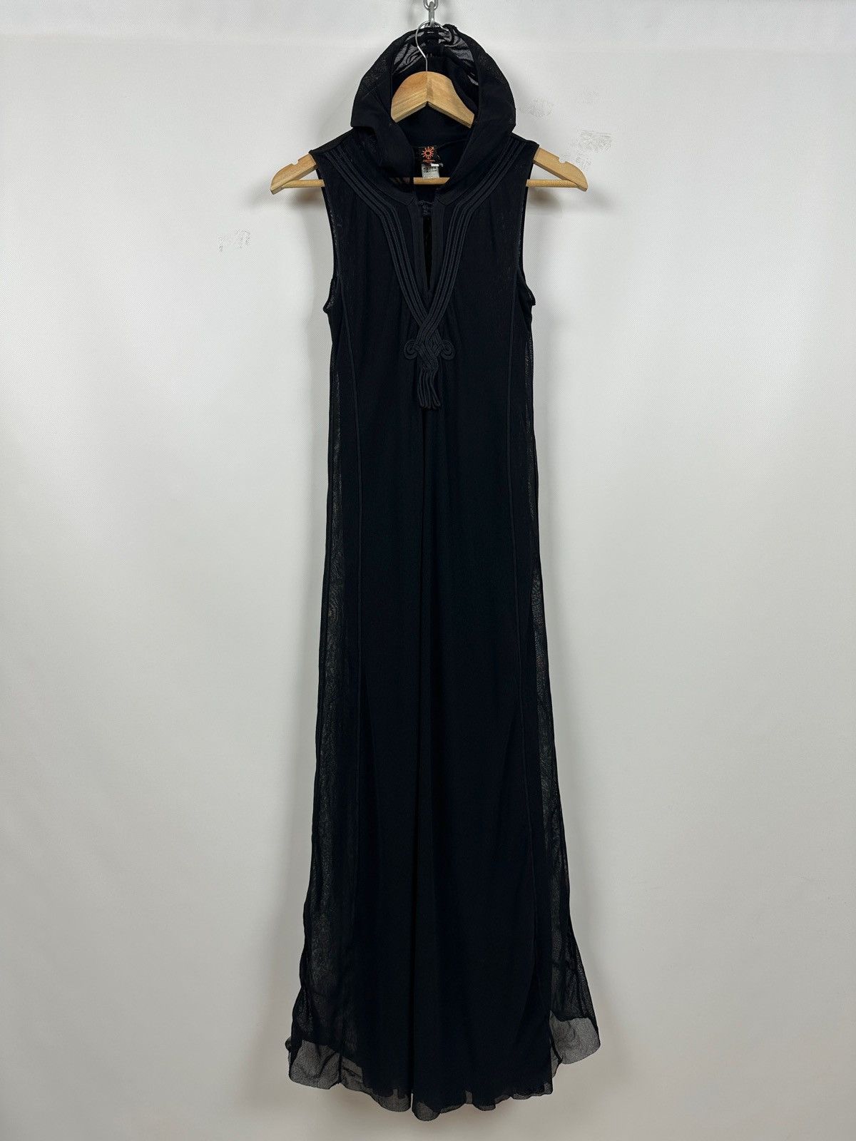 Jean Paul Gaultier Vintage Jean Paul Gaultier Black Gothic Mesh Hood Maxi Dress Size S / US 4 / IT 40 - 2 Thumbnail