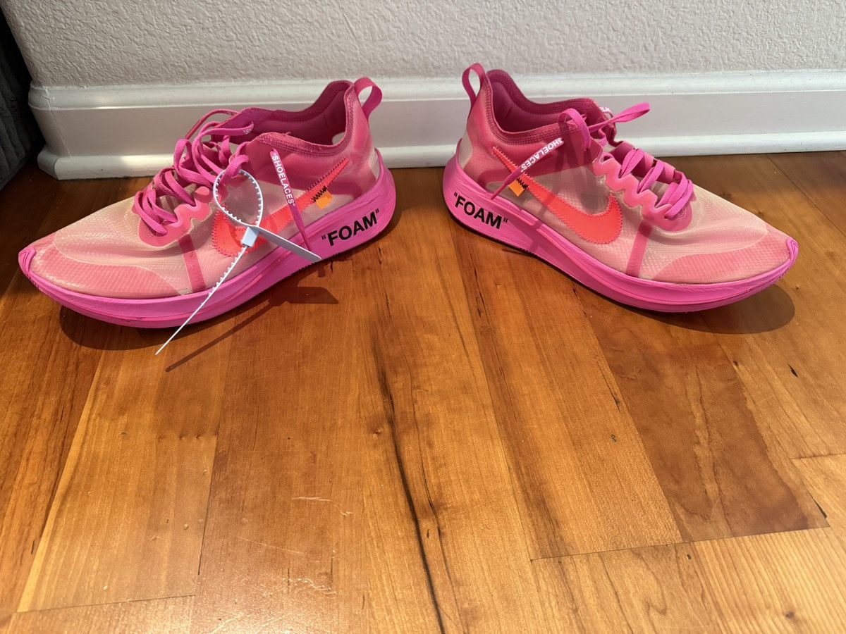 Nike × Off-White Men’s Nike Zoom Fly Tulip Pink Sz 13 Off-White Size US 13 / EU 46 - 8 Thumbnail