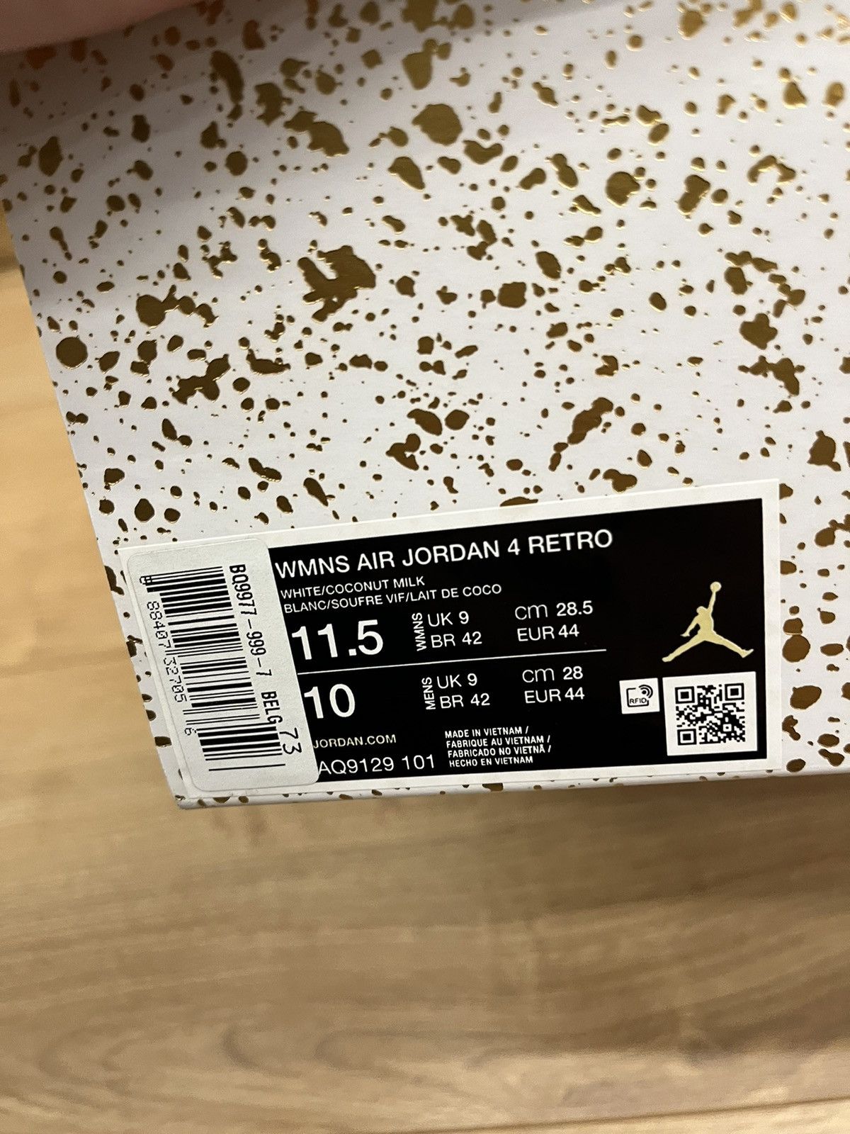Nike Jordan 4 Retro Vivid Sulfur Size US 11.5 / EU 44-45 - 10 Thumbnail